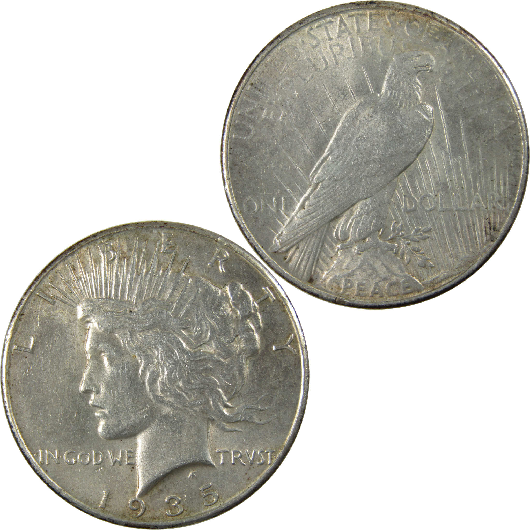 1935 Peace Dollar AU About Uncirculated Silver $1 Coin SKU:I23727