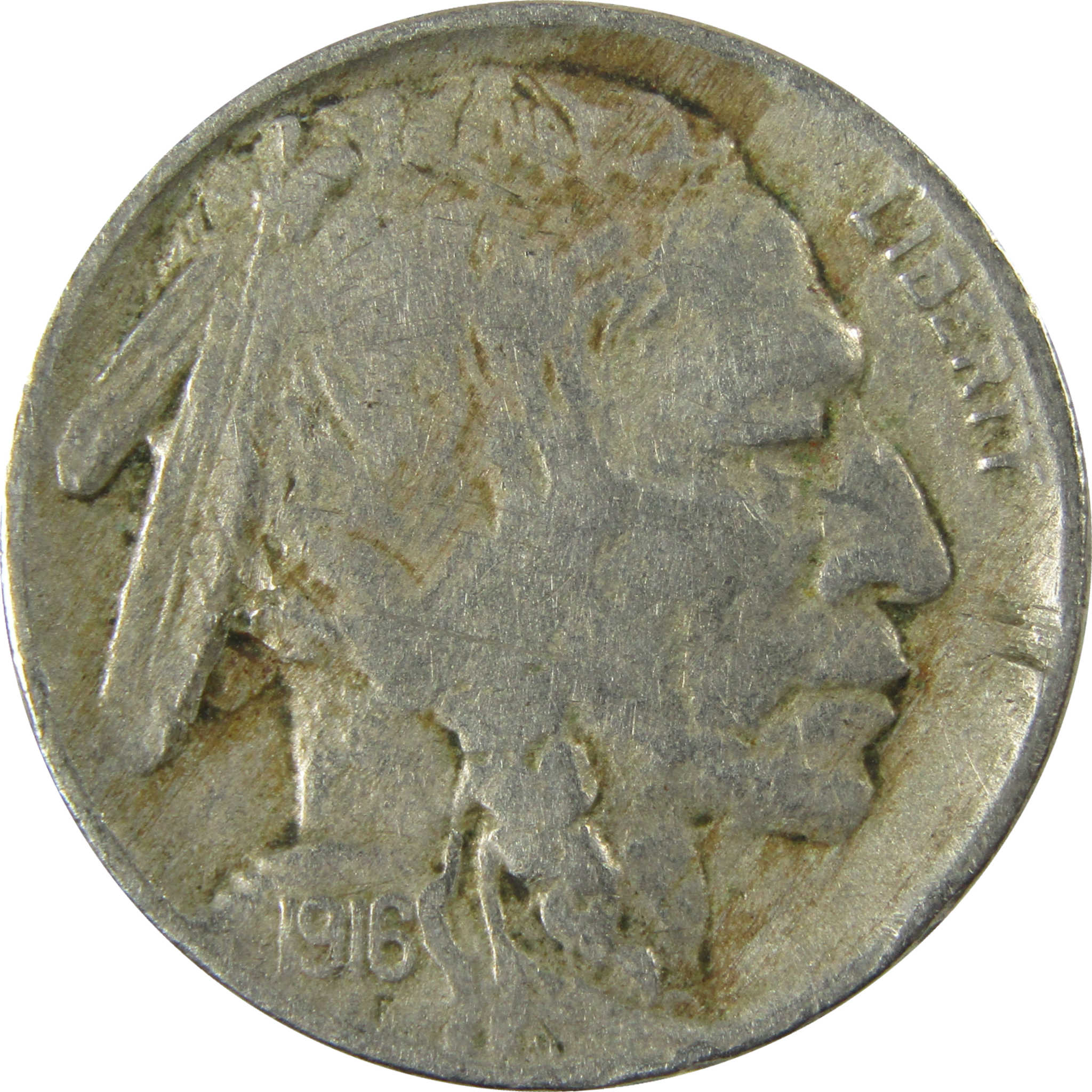 1916 Indian Head Buffalo Nickel VF Very Fine Details Coin SKU:I28327