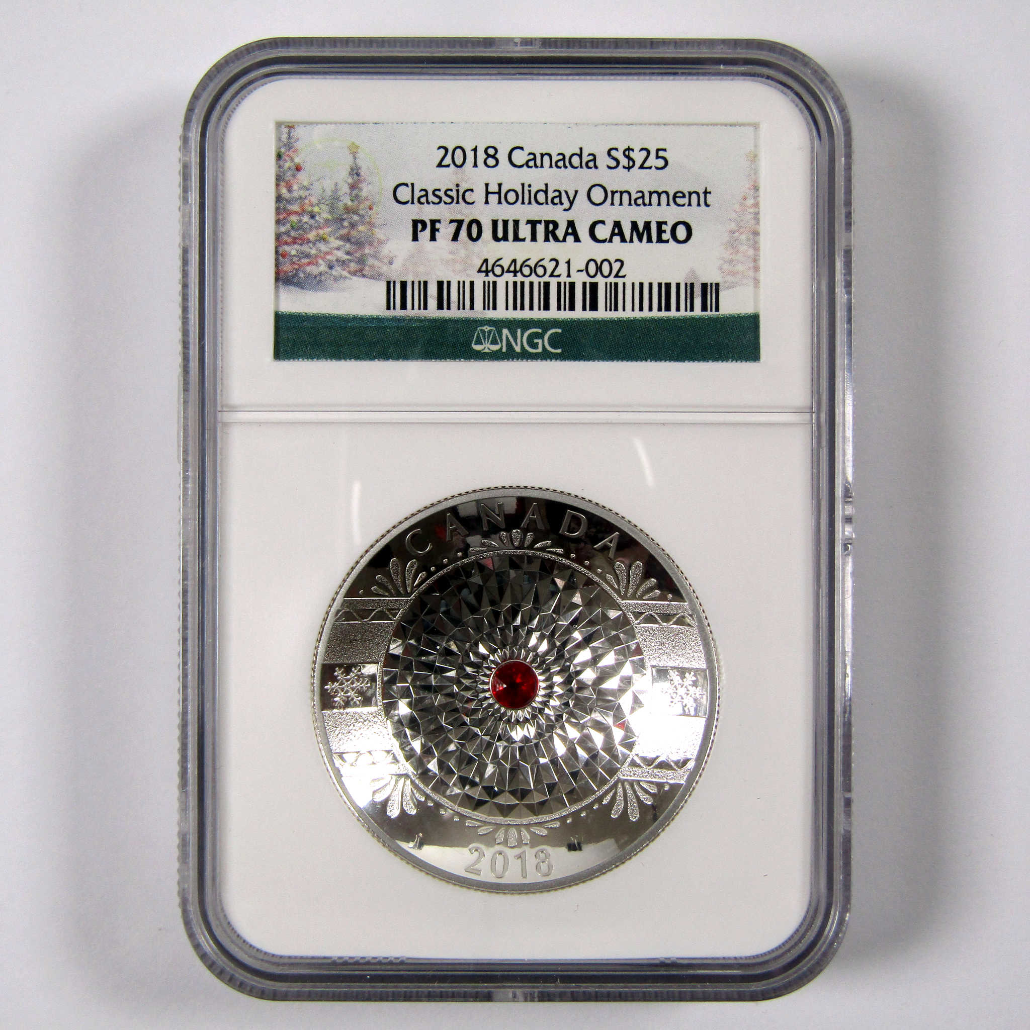 2018 Canadian Classic Holiday Ornament Coin PF 70 NGC $25 SKU:CPC3599