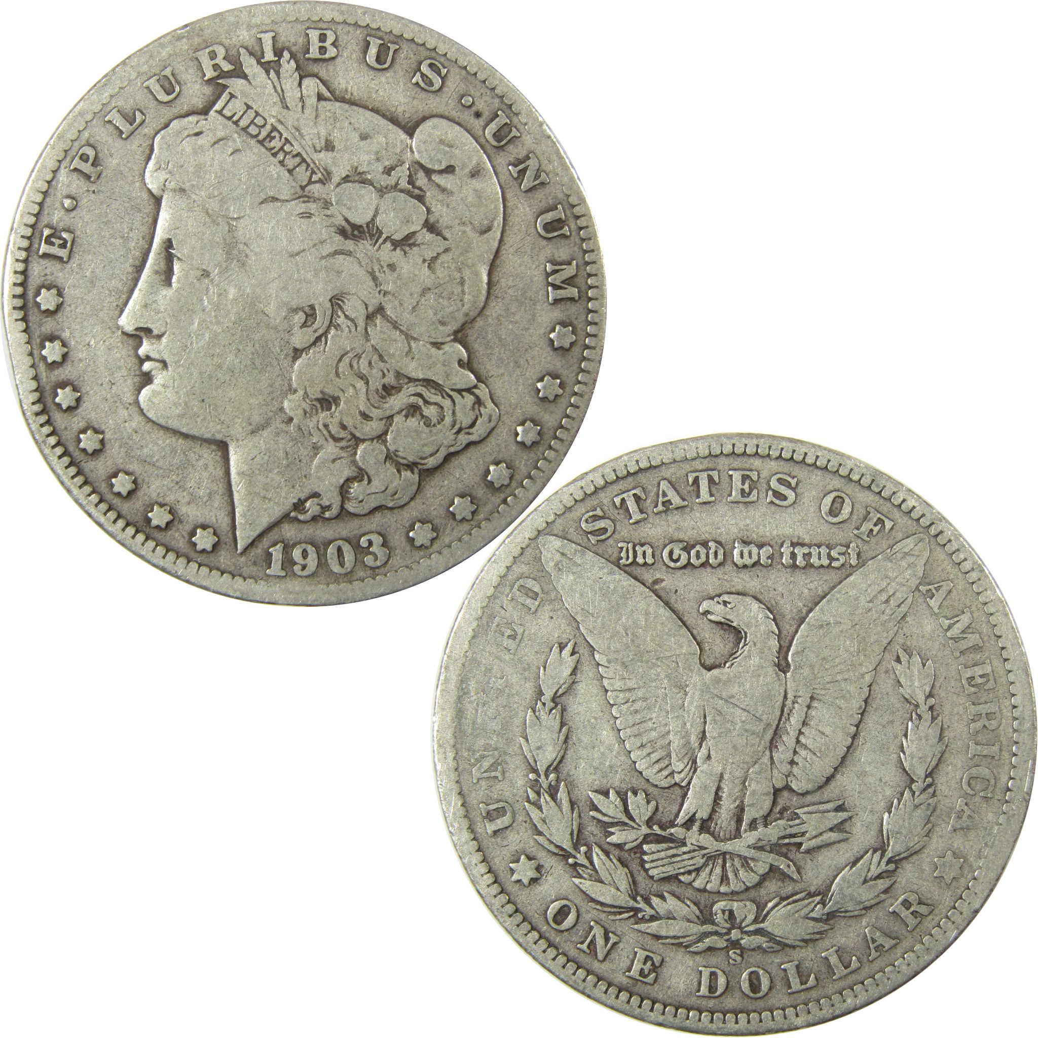 1903 S Morgan Silver Dollar F Fine $1 Coin Collectible SKU:CP1377 - Morgan coin - Morgan silver dollar - Morgan silver dollar for sale - Profile Coins &amp; Collectibles