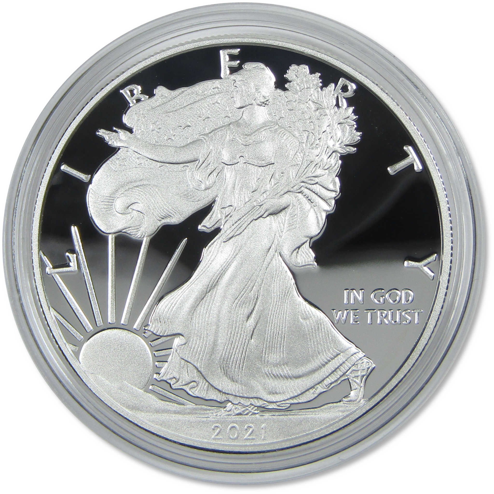 2021 W Type 1 American Eagle Proof 1 oz .999 Silver Bullion $1 OGP COA