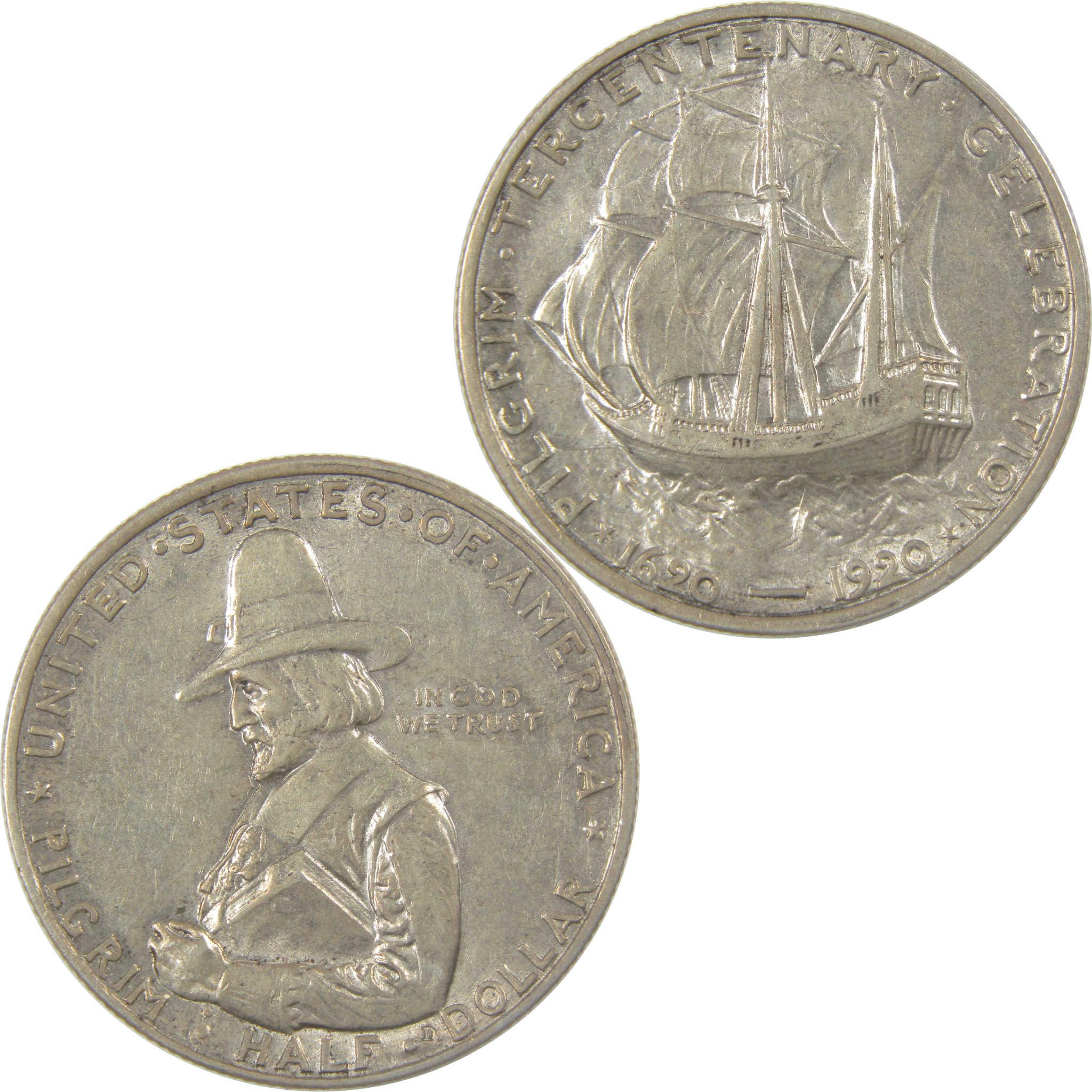1920 Pilgrim Commemorative Silver Half Dollar XF EF Extremely Fine