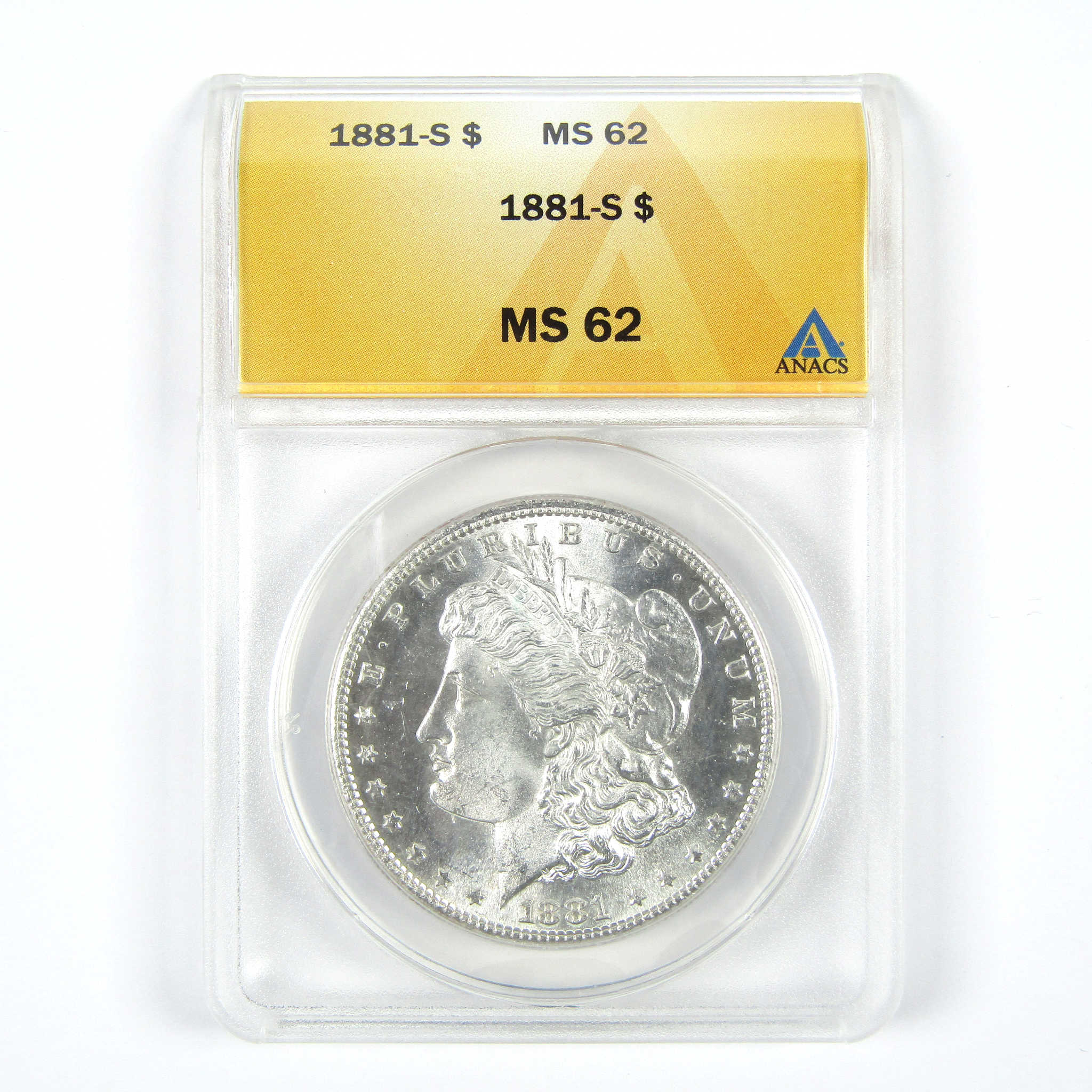 1881 S Morgan Dollar MS 62 ANACS Silver $1 Uncirculated SKU:I15041 - Morgan coin - Morgan silver dollar - Morgan silver dollar for sale - Profile Coins &amp; Collectibles