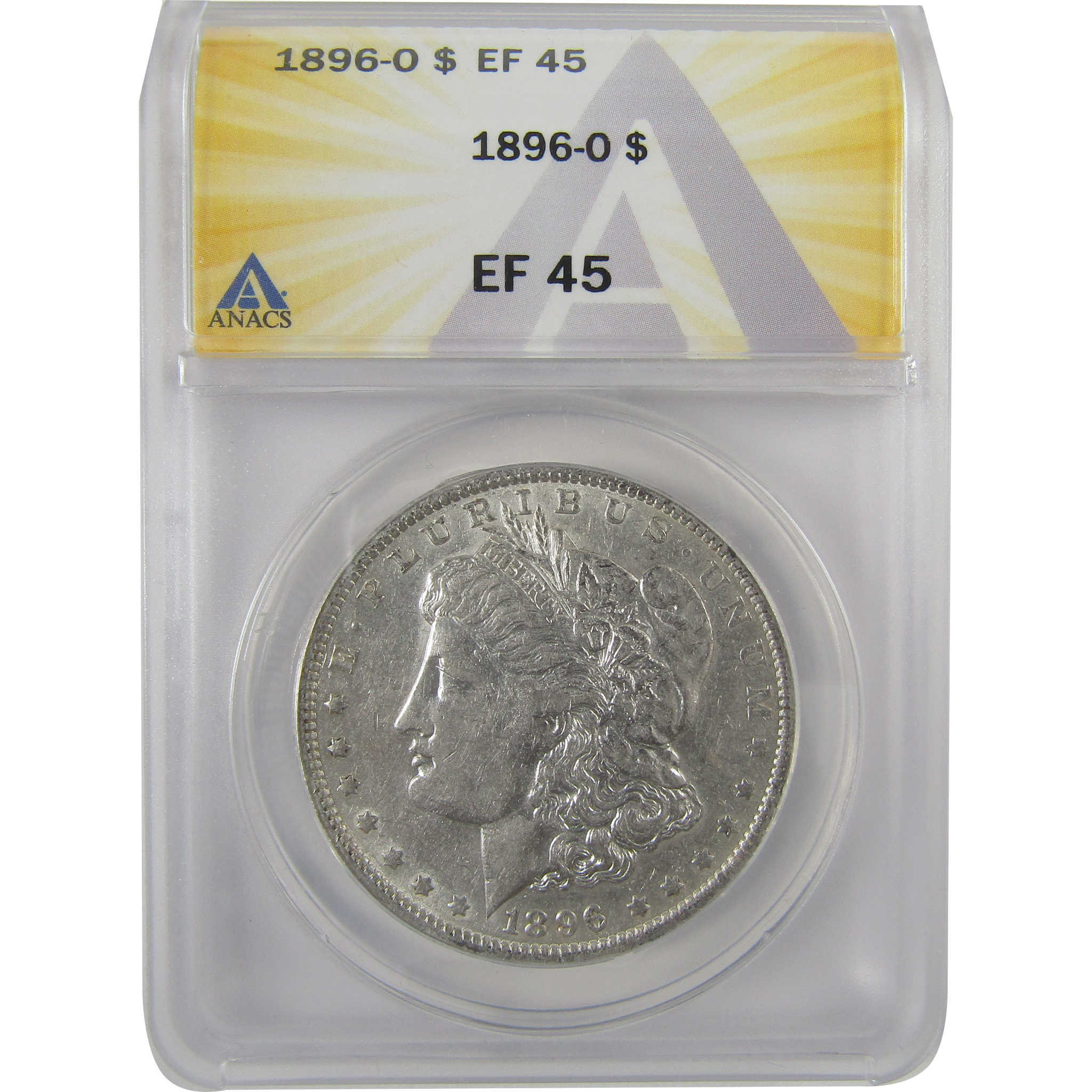 1896 O Morgan Dollar EF 45 ANACS Silver $1 Coin SKU:I19034 - Morgan coin - Morgan silver dollar - Morgan silver dollar for sale - Profile Coins &amp; Collectibles