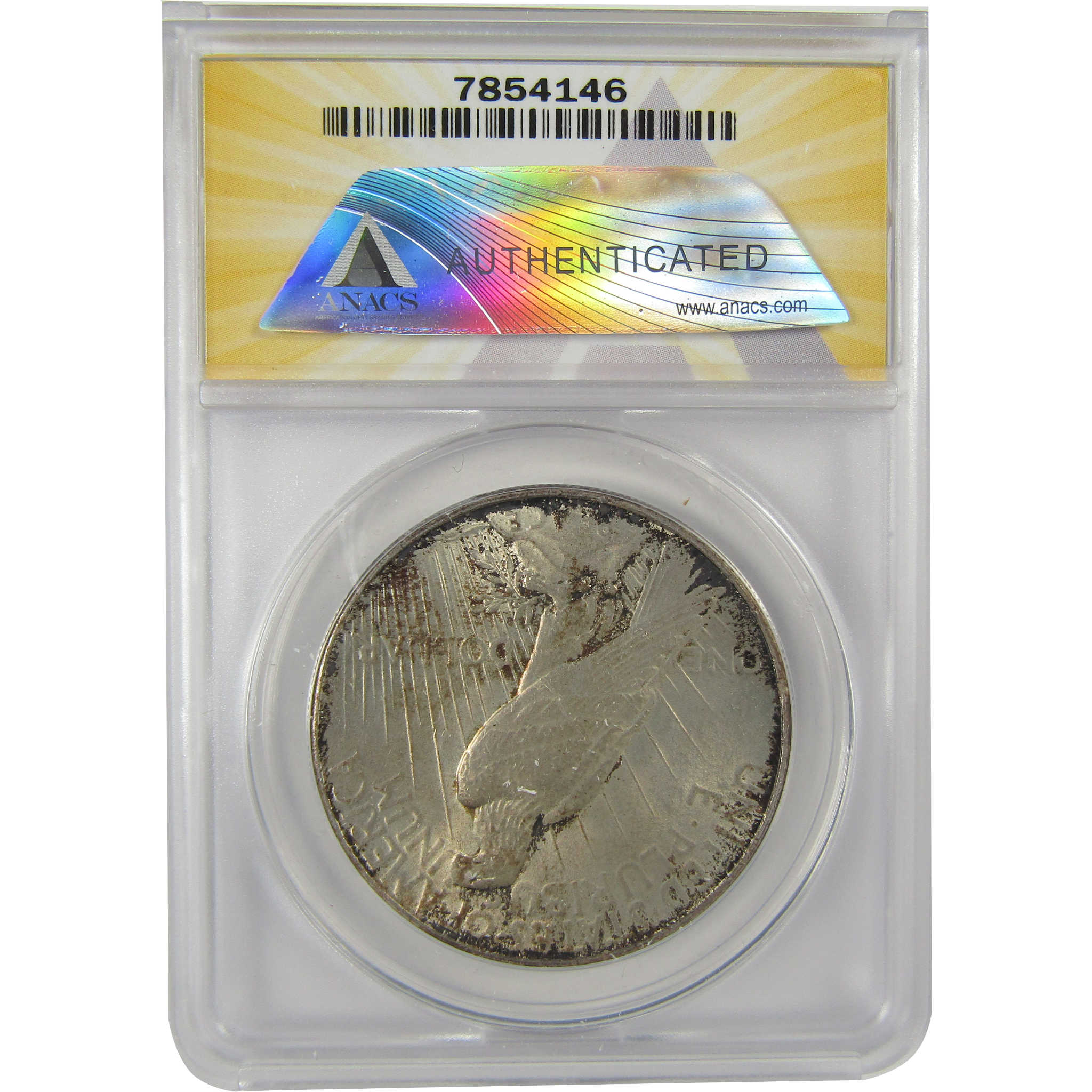 1935 Peace Dollar MS 60 ANACS Silver Uncirculated $1 Coin SKU:I20763