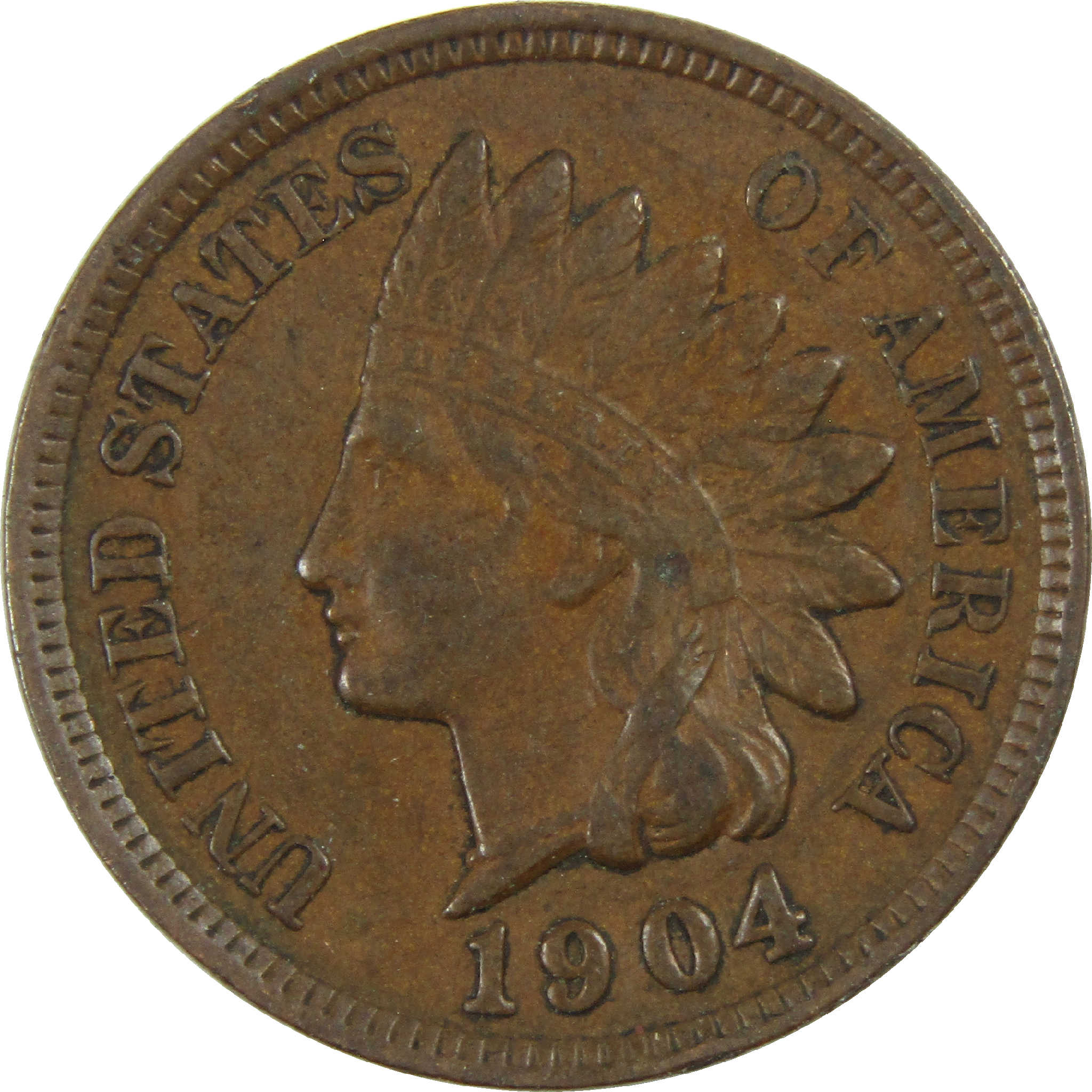 1904 Indian Head Cent VF Very Fine Penny 1c Coin SKU:I12343