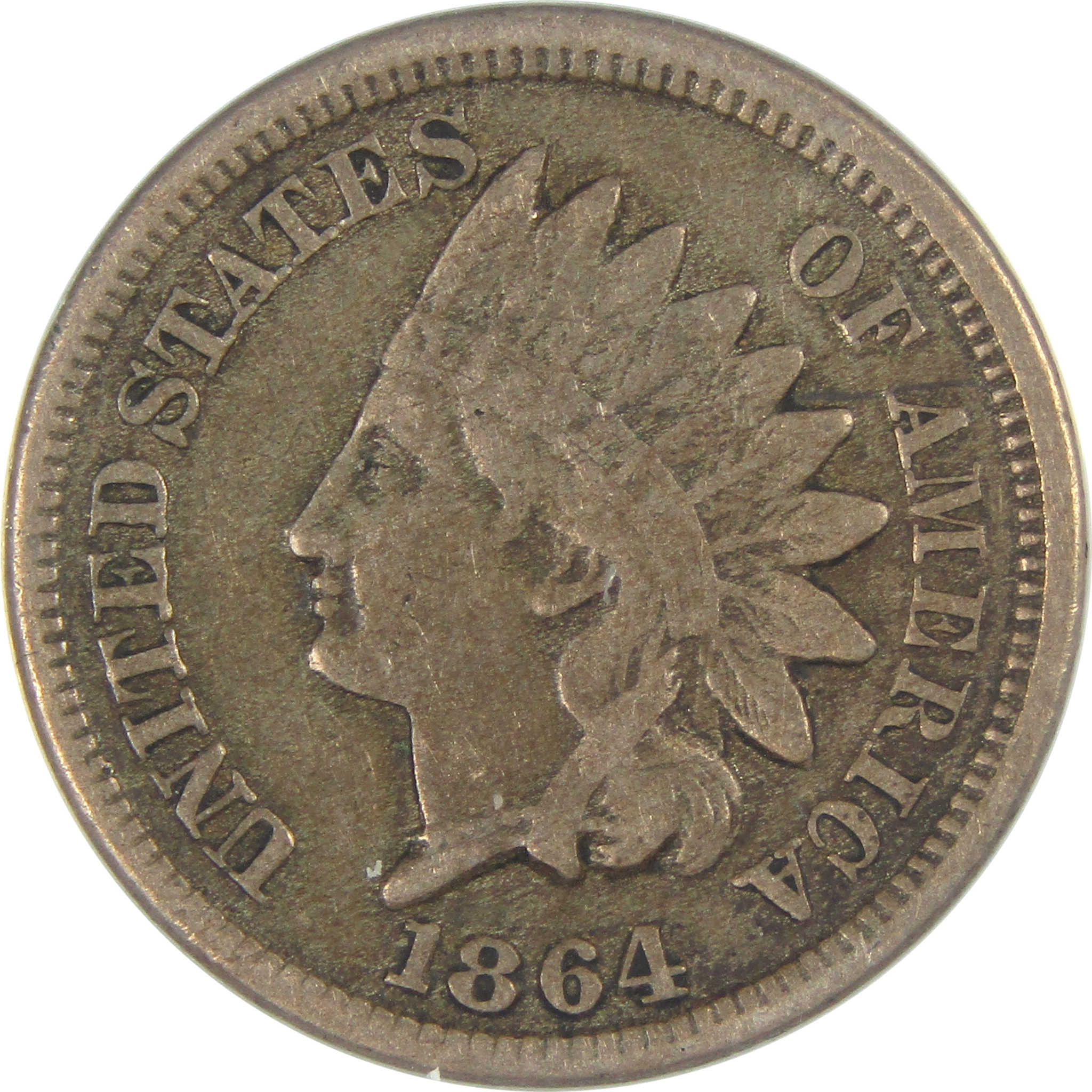 1864 Indian Head Cent VF 30 Details ANACS Copper-Nickel SKU:I16066