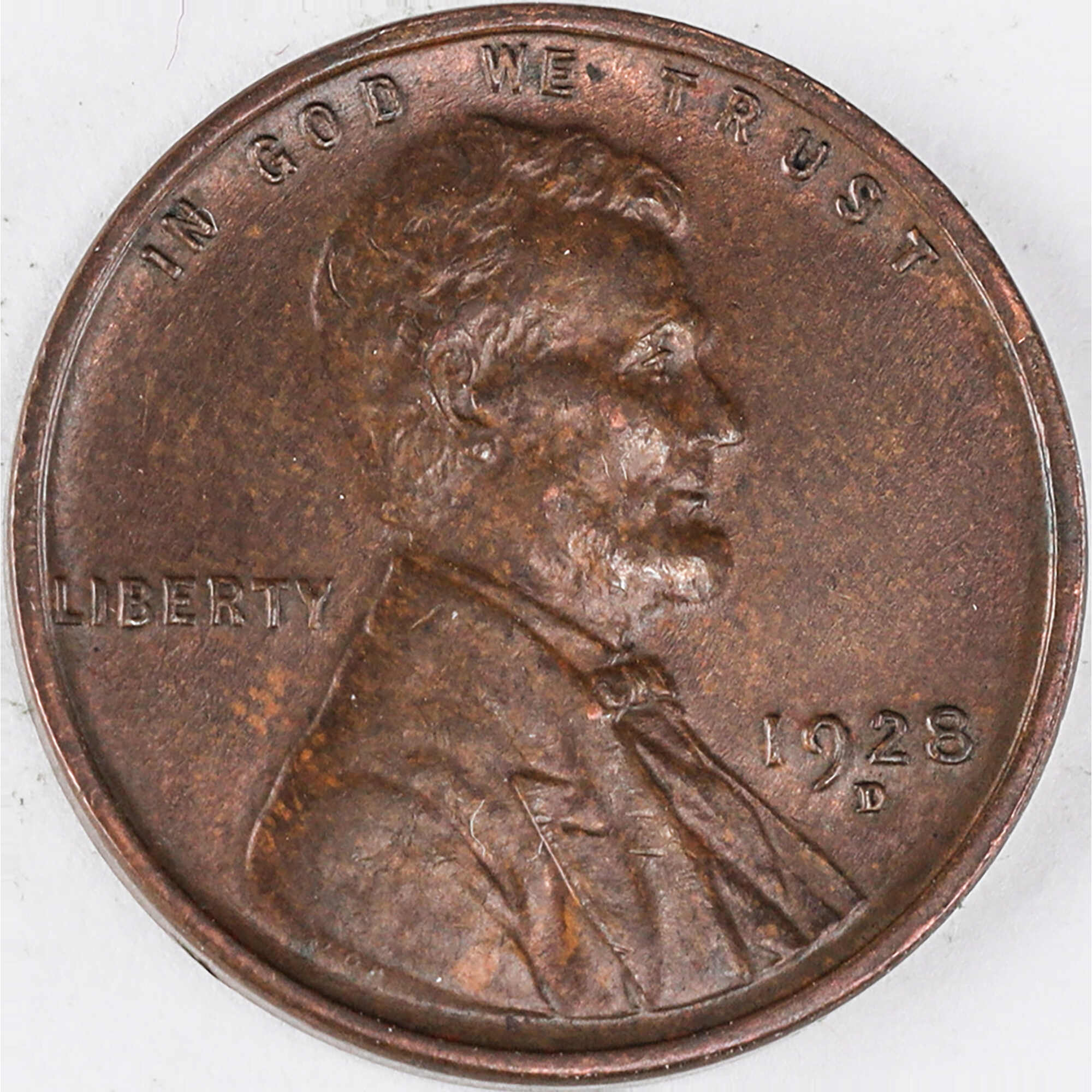 1928 D Lincoln Wheat Cent AU About Uncirculated Penny 1c SKU:I12380
