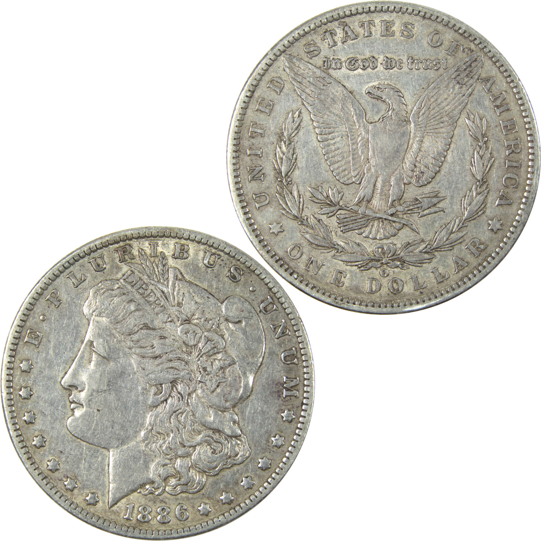 1886 O Morgan Dollar XF EF Extremely Fine Silver $1 Coin SKU:I14742 - Morgan coin - Morgan silver dollar - Morgan silver dollar for sale - Profile Coins &amp; Collectibles