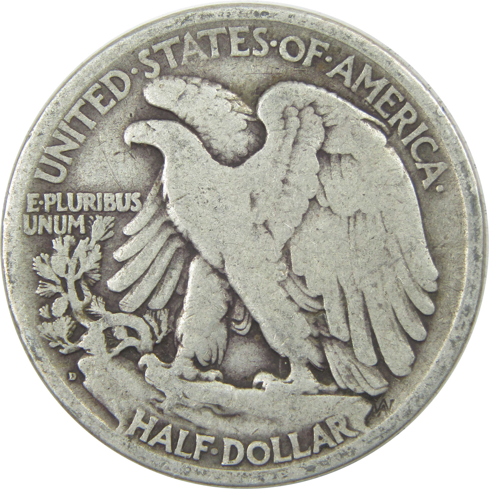 1918 D Liberty Walking Half Dollar VG Very Good Silver 50c SKU:I15269