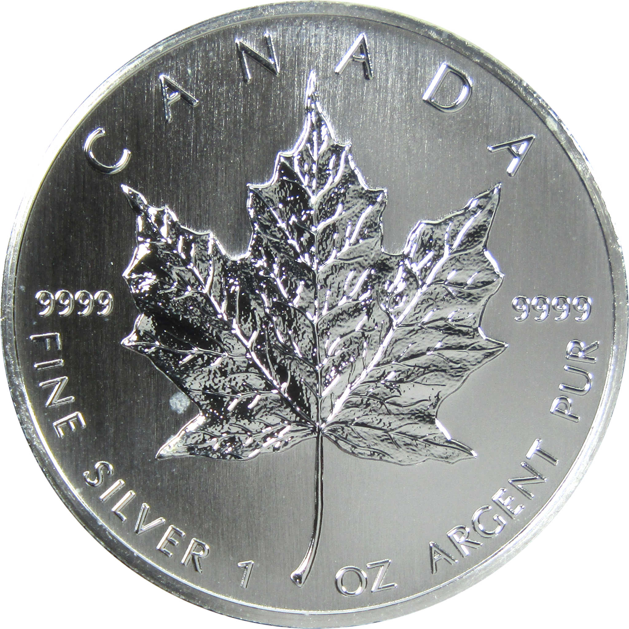 2003 Canadian Maple Leaf 1 oz .999 Silver Bullion $1 SKU:CPC7489