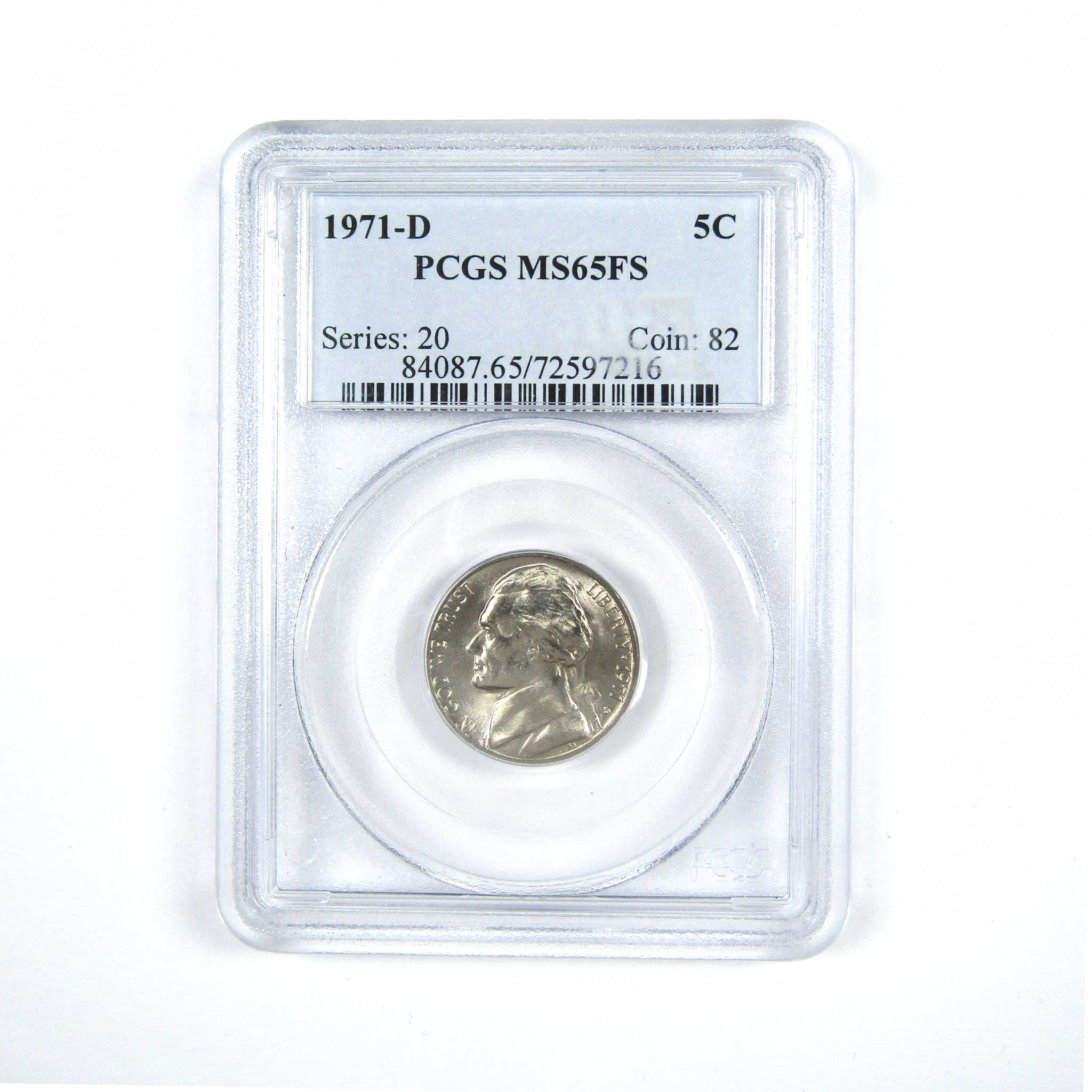 1971 D Jefferson Nickel MS 65 FS PCGS 5c Uncirculated Coin SKU:CPC5244