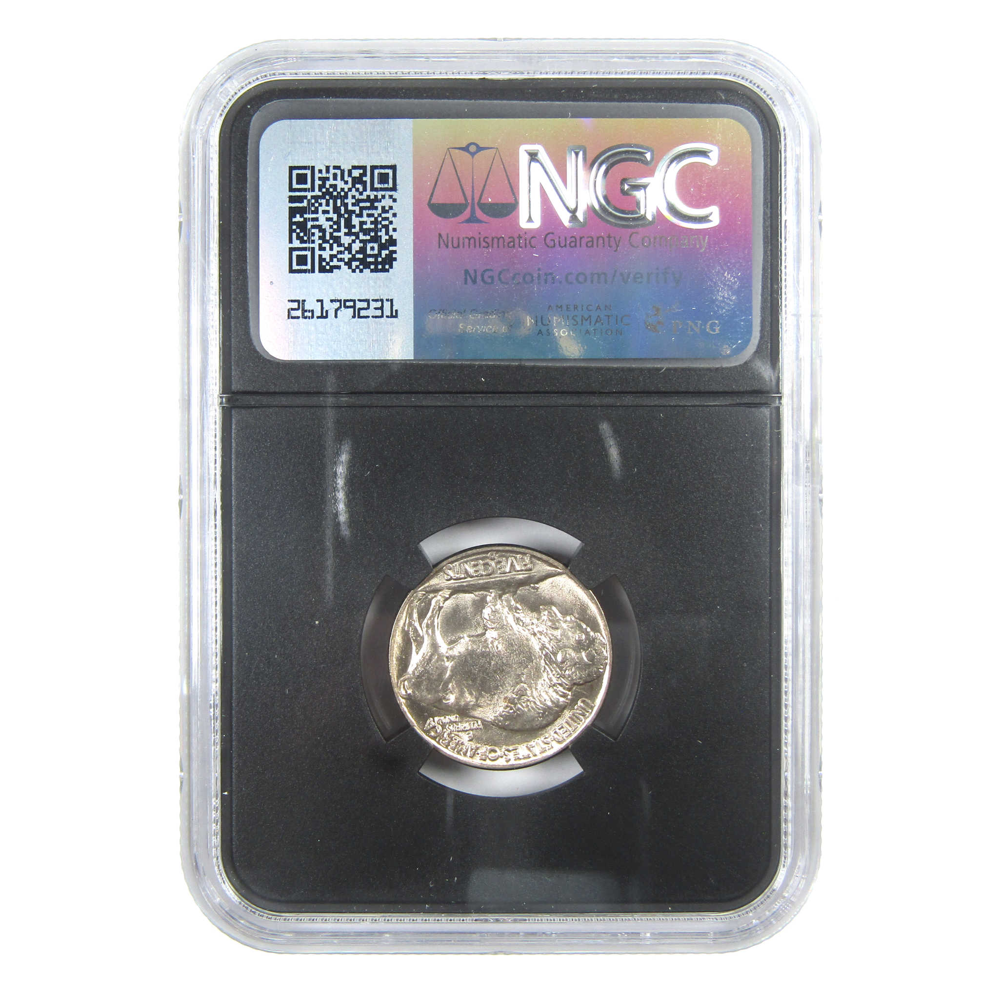 1938 D Buffalo Nickel MS 66 NGC 5c Original Bag Fragment SKU:I14599