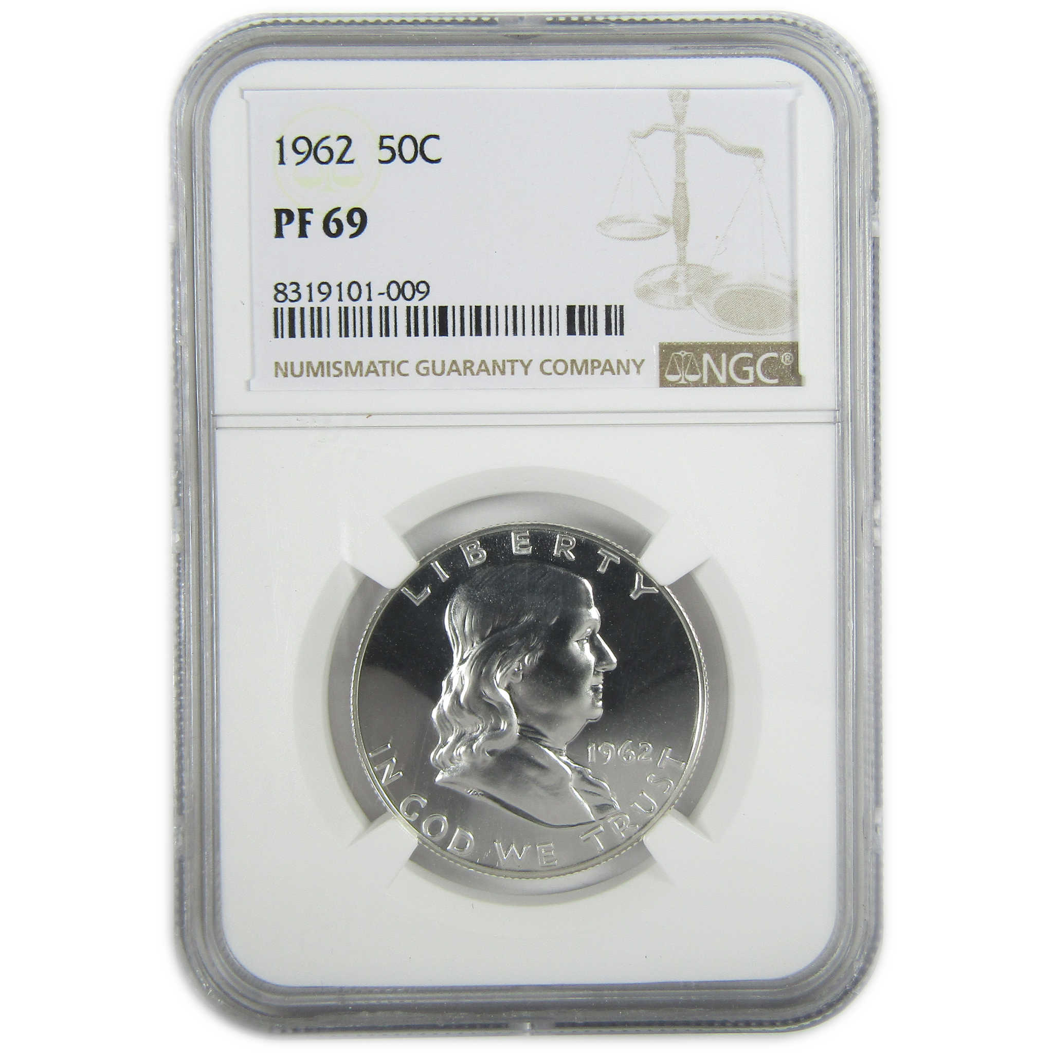 1962 Franklin Silver Half Dollar PF 69 NGC Proof 50c Coin SKU:I27418
