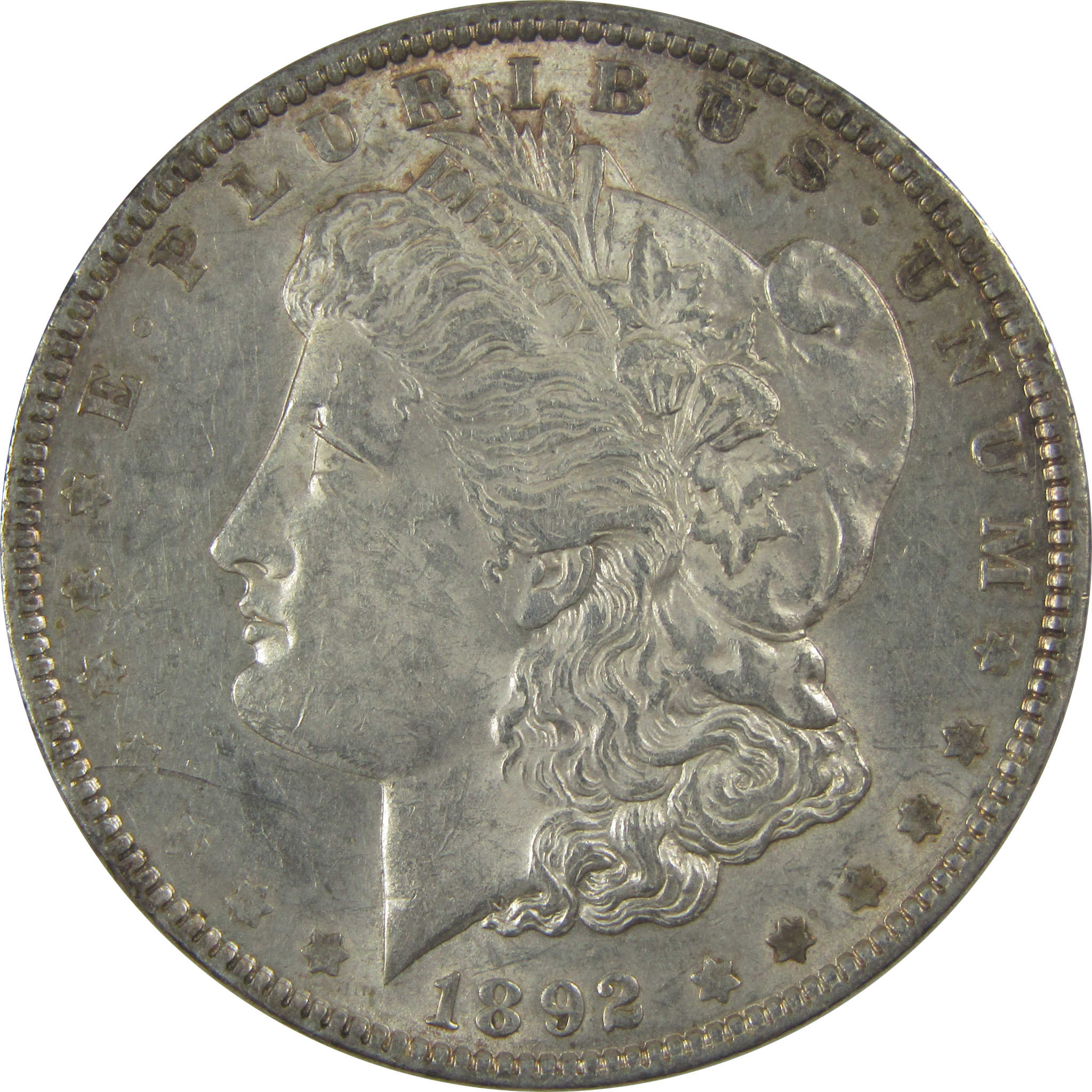 1892 Morgan Dollar AU About Uncirculated Silver $1 Coin SKU:I20233 - Morgan coin - Morgan silver dollar - Morgan silver dollar for sale - Profile Coins &amp; Collectibles