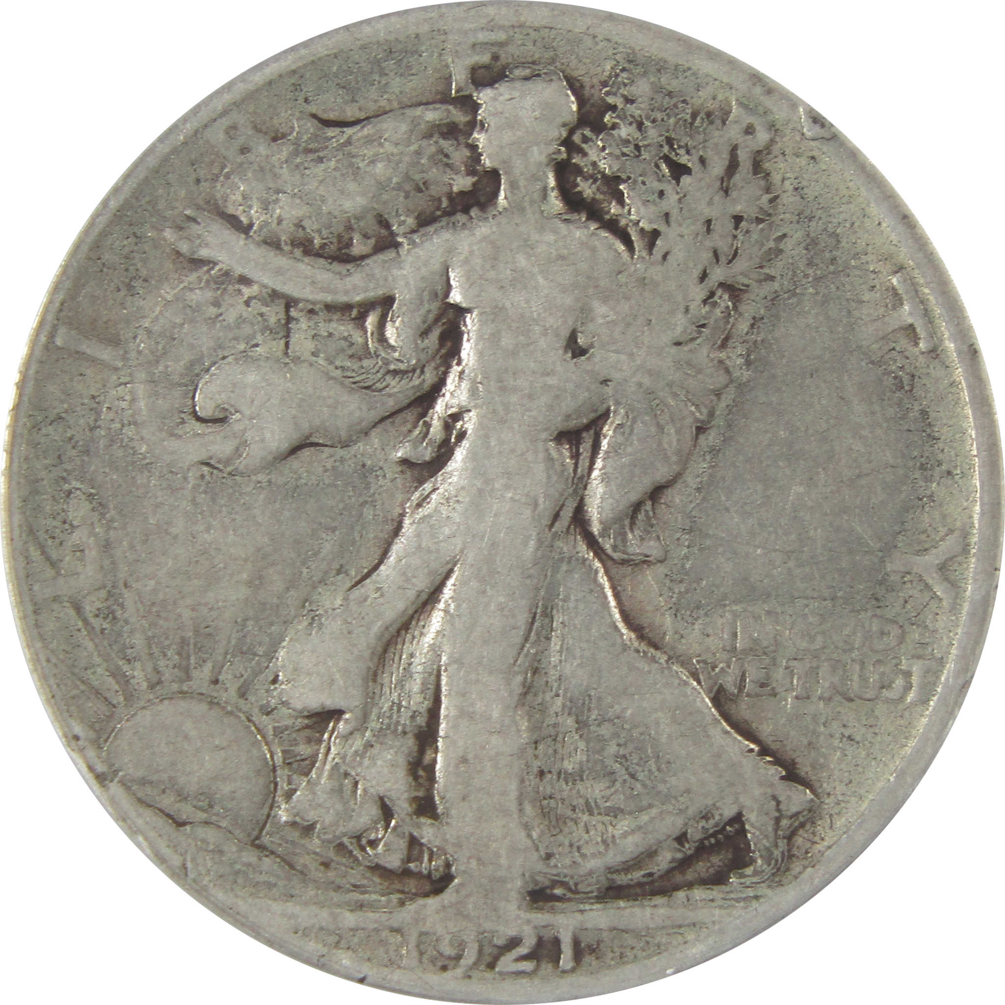1921 S Liberty Walking Half Dollar VG 8 Details ANACS Silver SKU:CP120