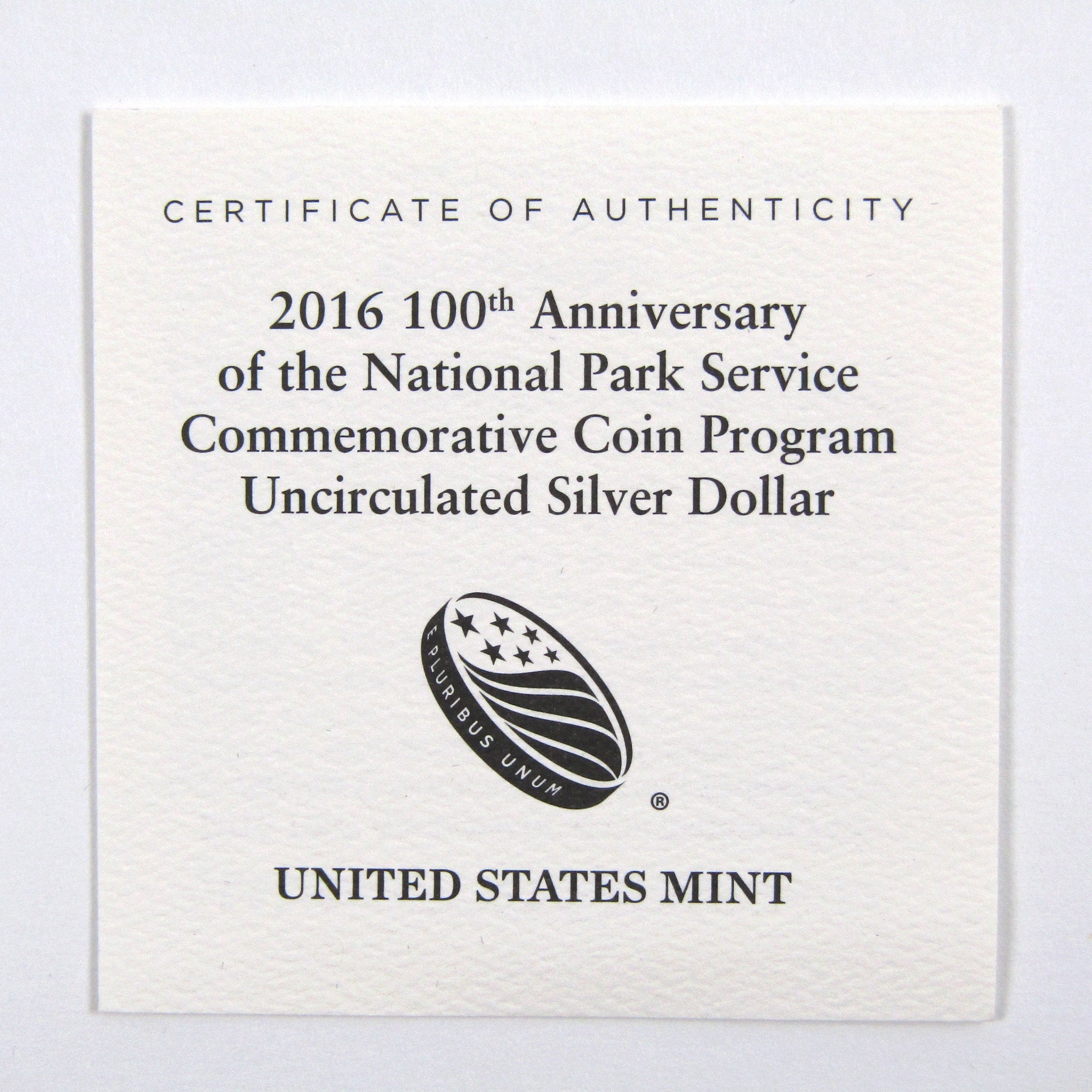 National Park Service 2016 P BU Uncirculated Silver $1 OGP SKU:CPC1806