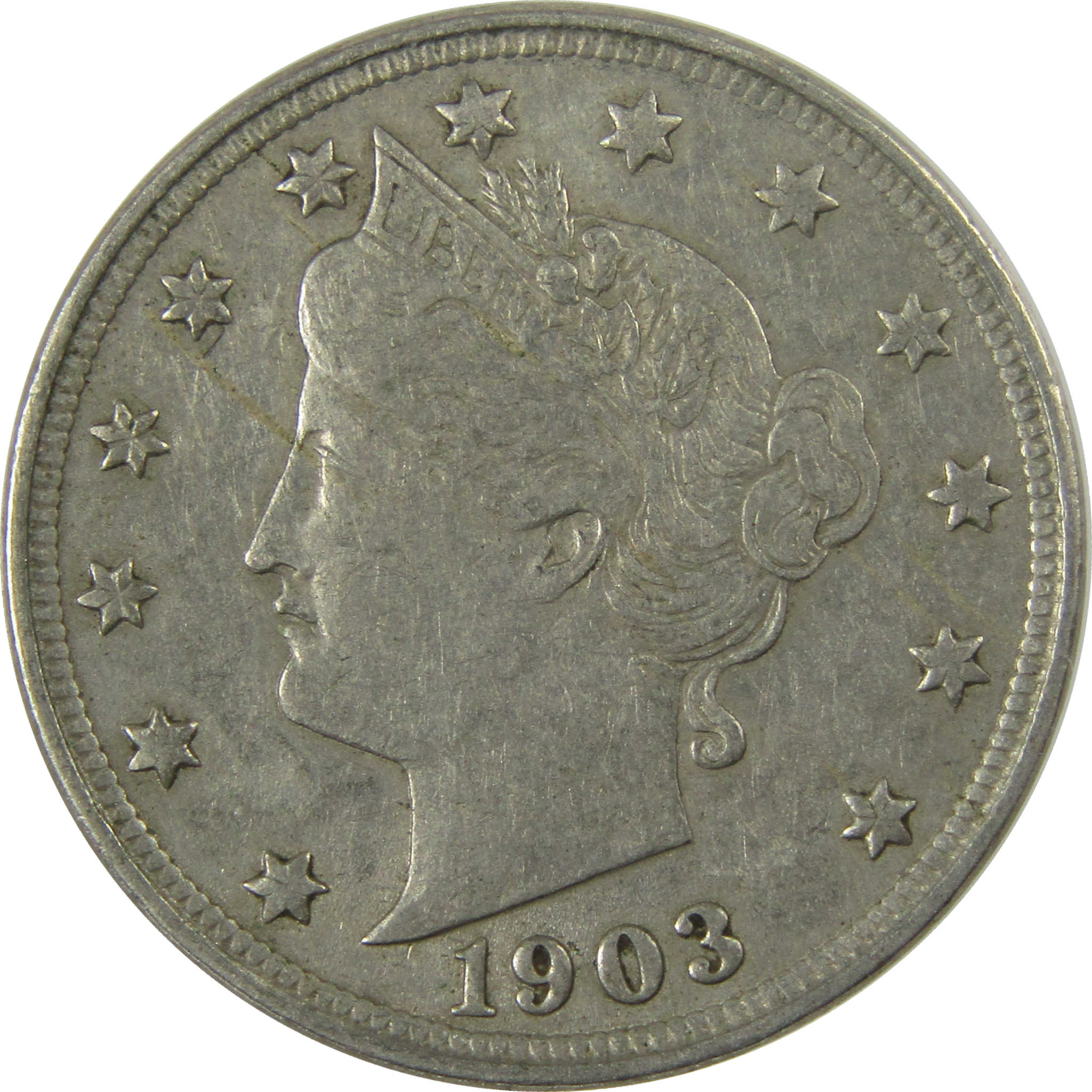 1903 Liberty Head V Nickel VF Very Fine 5c Coin Collectible SKU:I26923