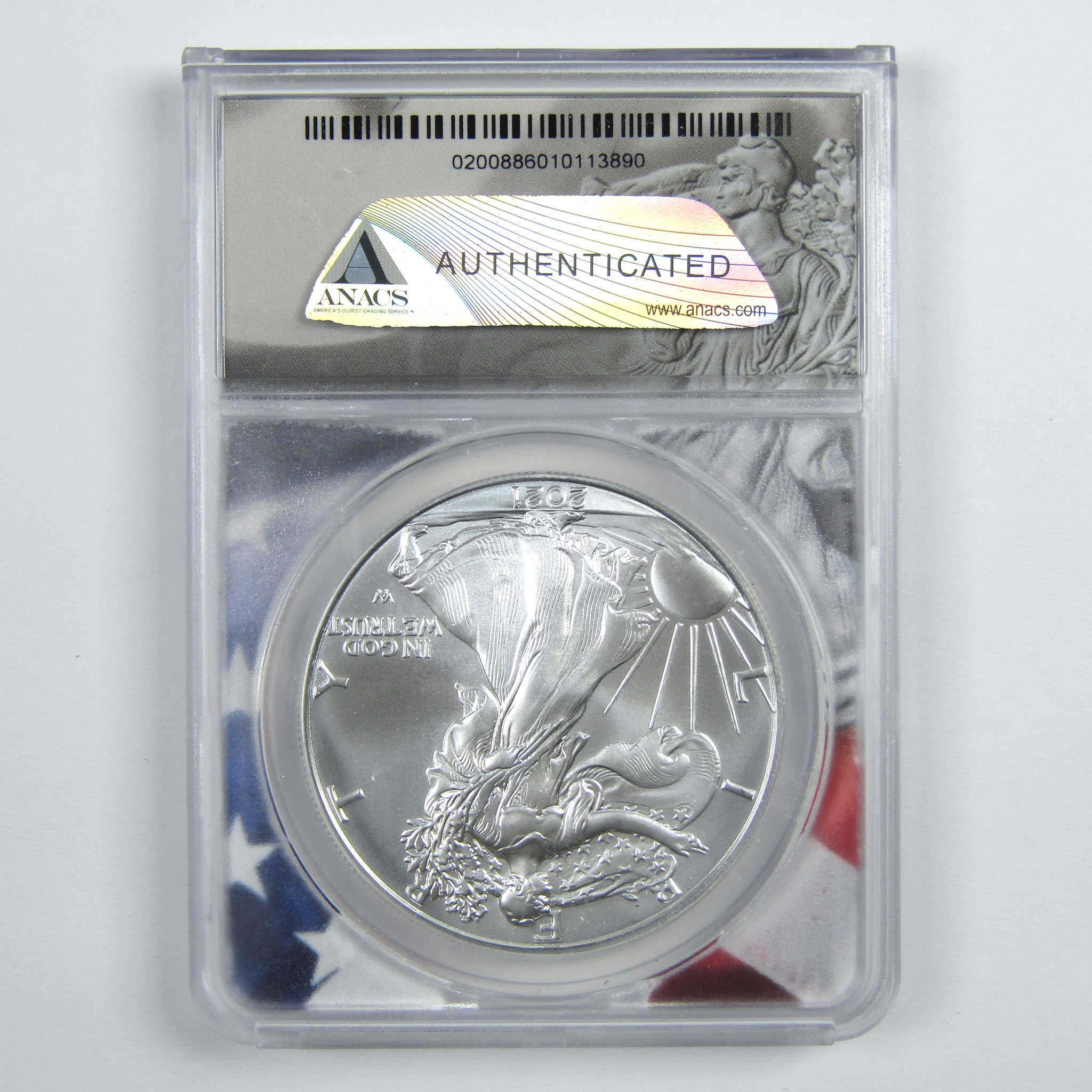 2021 (S) Type 2 American Silver Eagle MS 70 ANACS $1 SKU:CPC7829