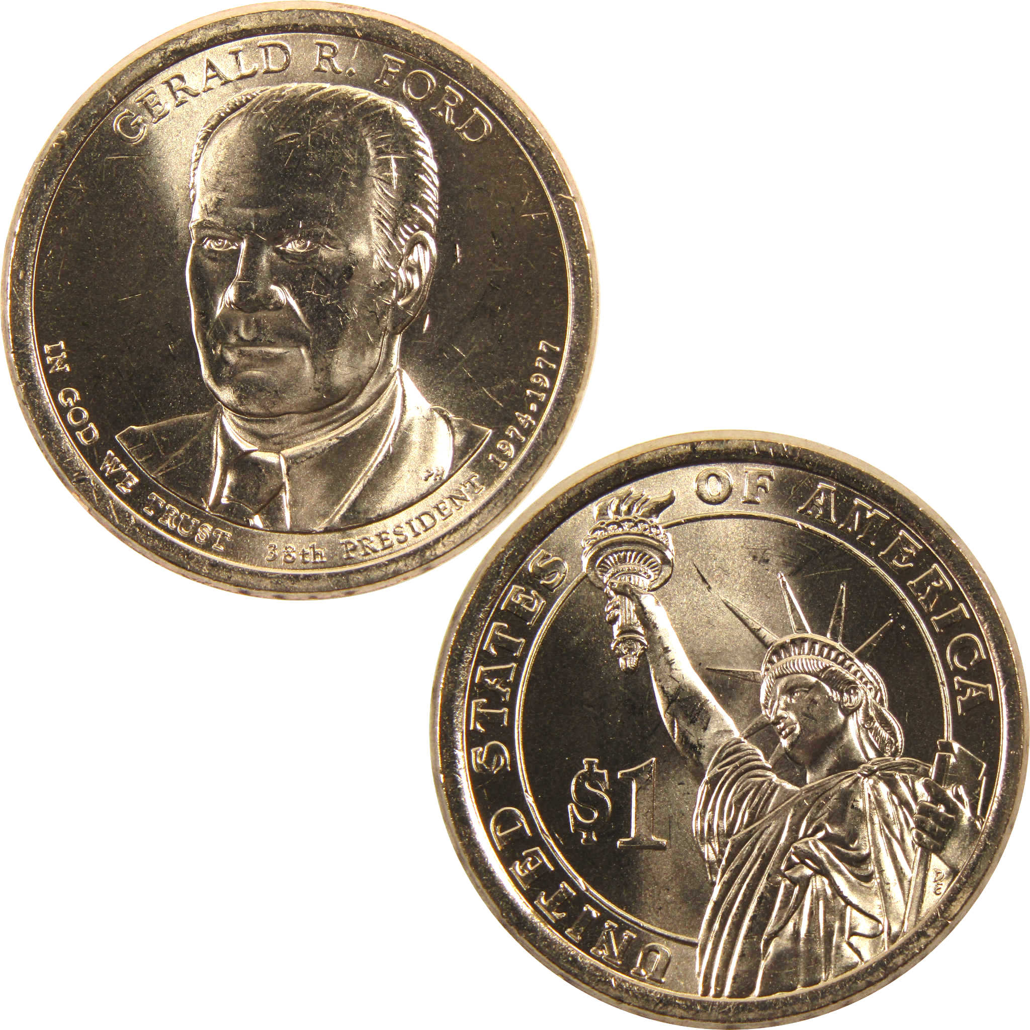 2016 P Gerald R Ford Presidential Dollar BU Uncirculated $1 Coin