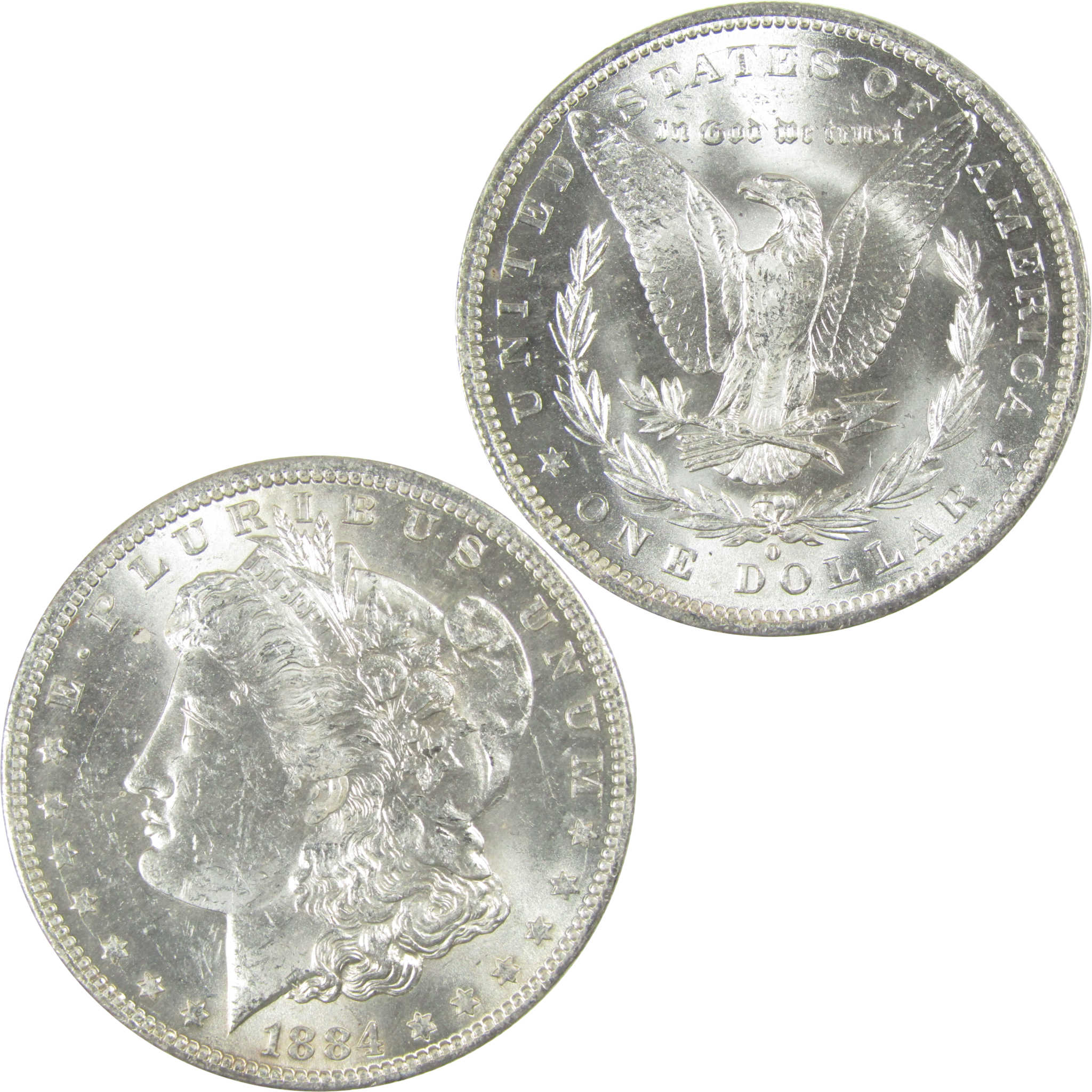 1884 O Morgan Silver Dollar Uncirculated Mint State $1 Coin SKU:I27484