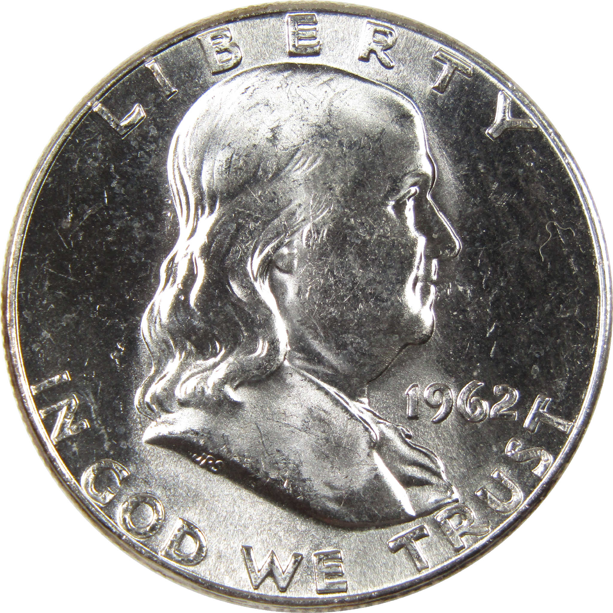 1962 Franklin Half Dollar Uncirculated Silver 50c Coin