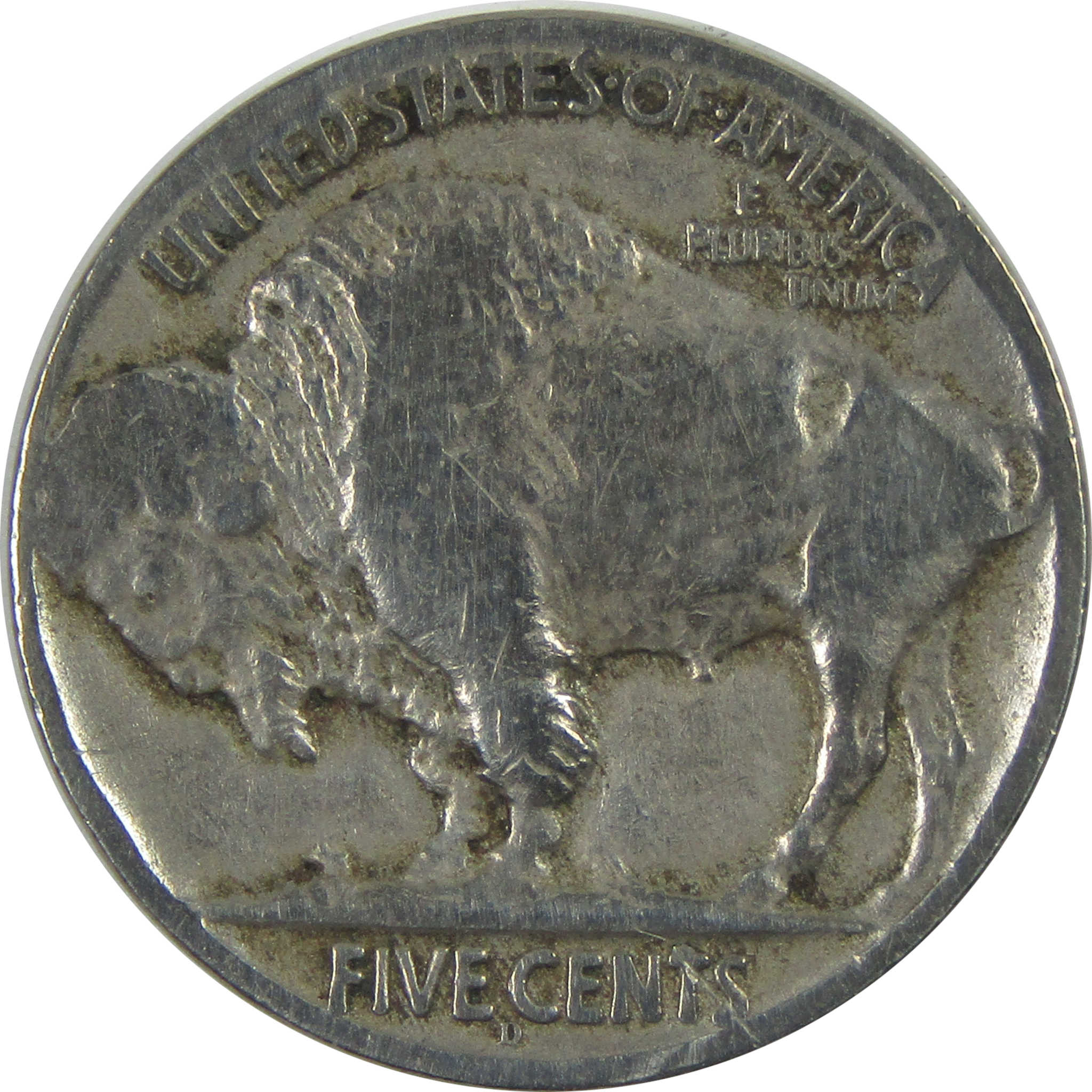 1924 D Indian Head Buffalo Nickel F Fine Details 5c Coin SKU:I16048