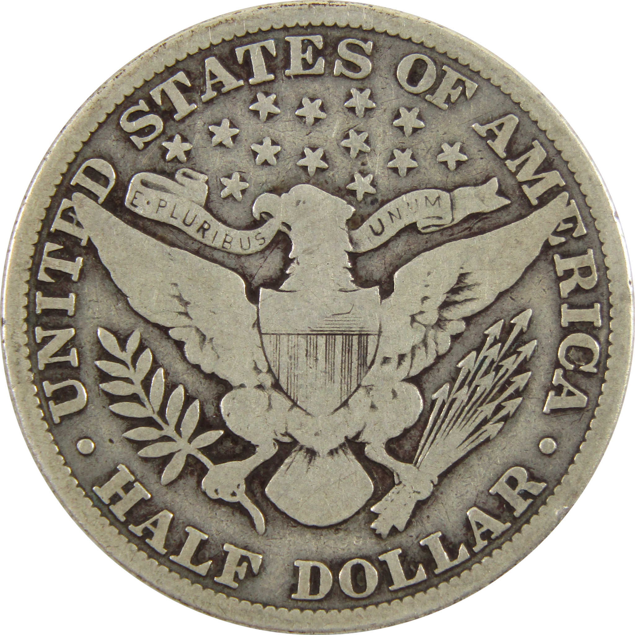 1915 Barber Half Dollar VG Very Good 90% Silver 50c Coin SKU:CPC4974
