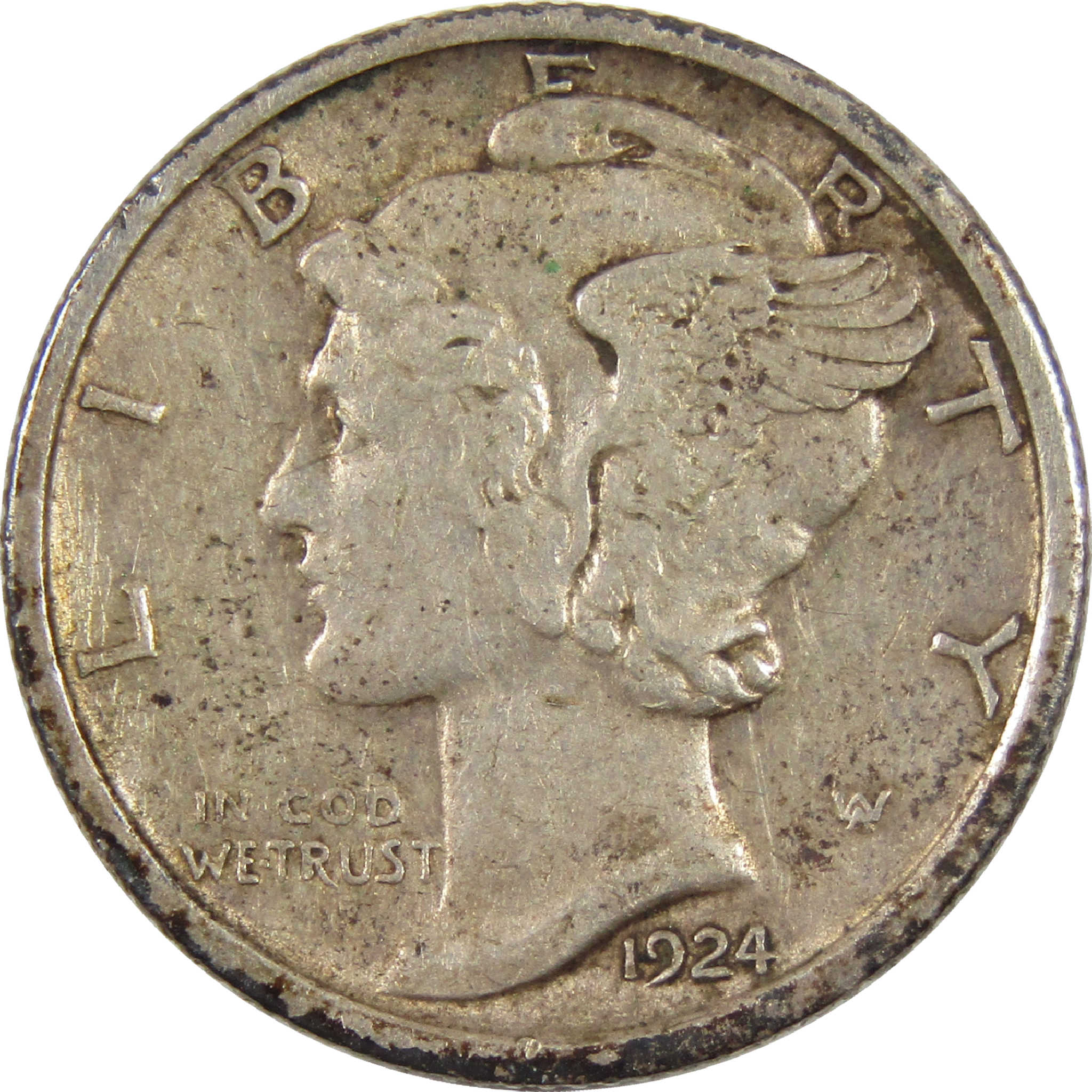 1924 S Mercury Dime XF EF Extremely Fine Silver 10c Coin SKU:I11488