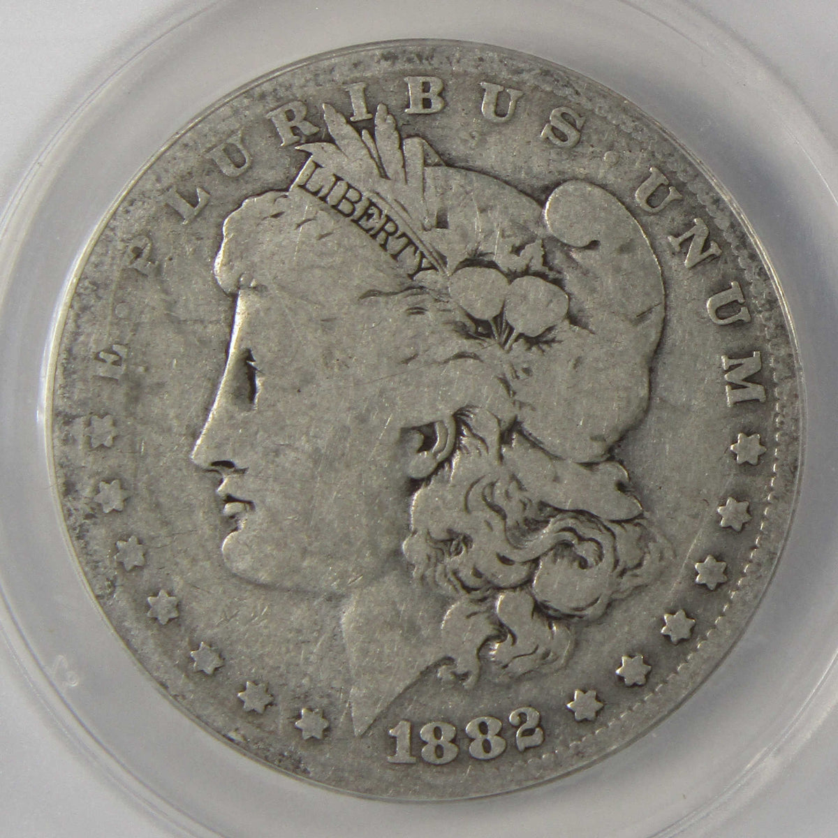 1882 O/S VAM-3 Flush Top 100 Morgan Silver $1 AG 3 ANACS SKU:I28785 - Morgan coin - Morgan silver dollar - Morgan silver dollar for sale - Profile Coins &amp; Collectibles