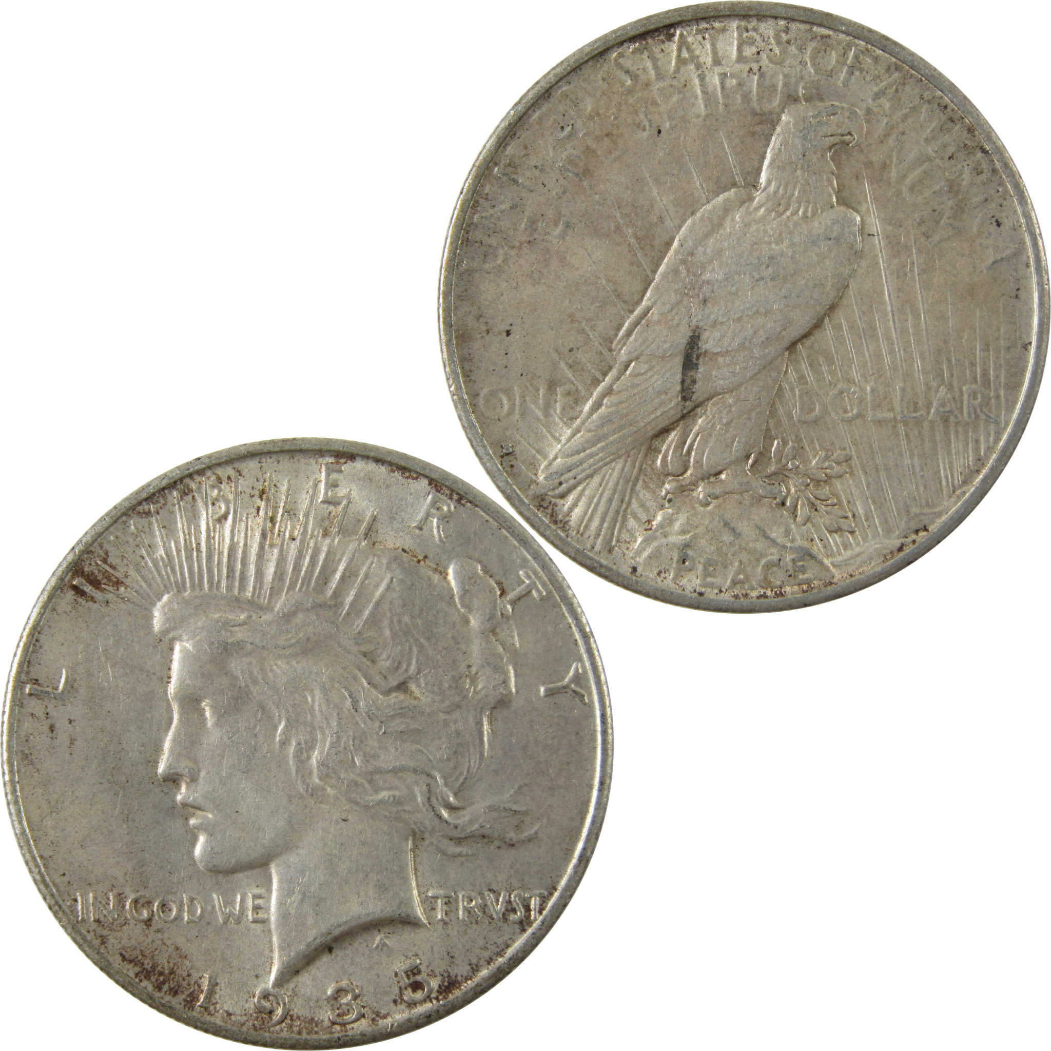 1935 S Peace Dollar AU About Uncirculated Silver $1 Coin SKU:I14210