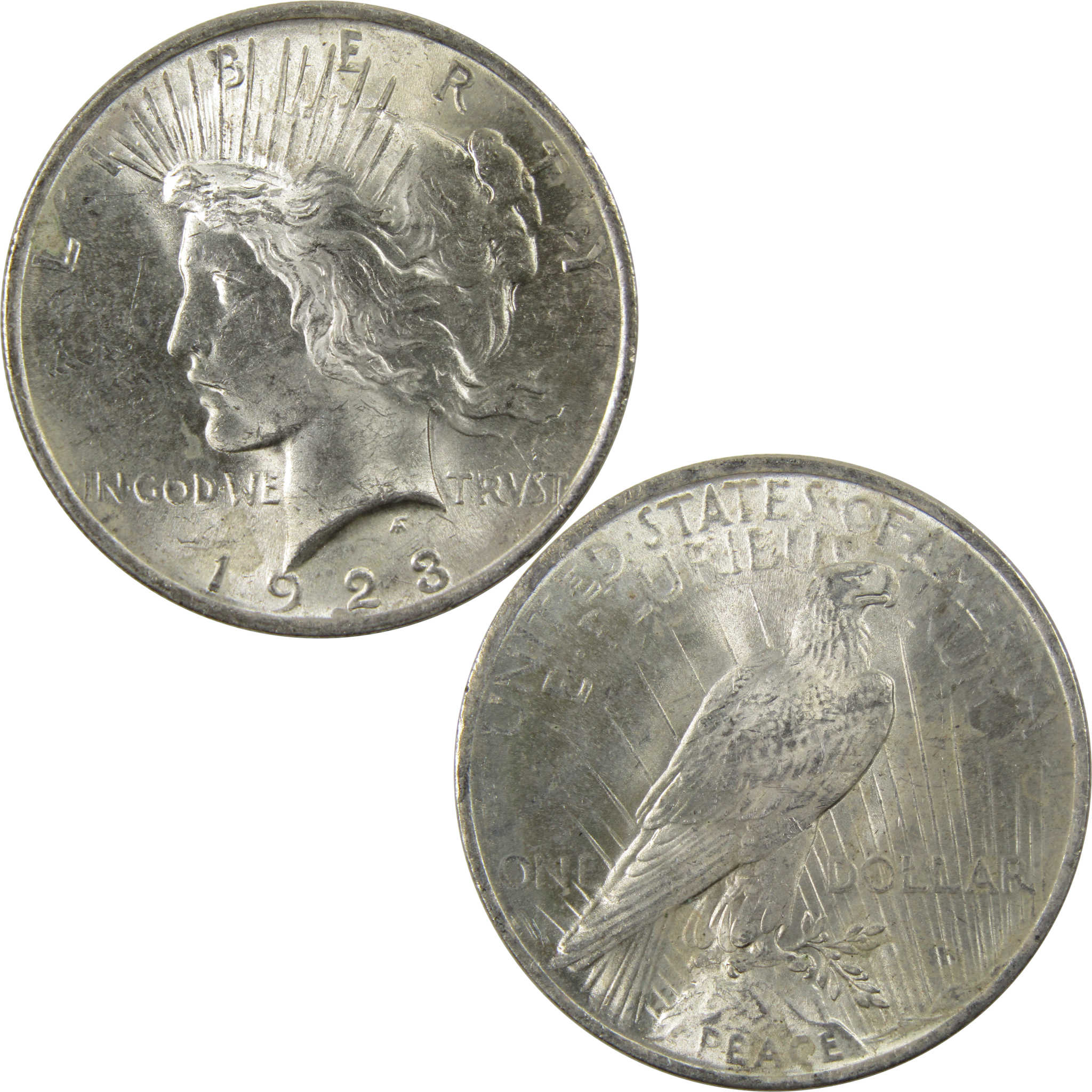 1923 Peace Dollar AU About Uncirculated 90% Silver $1 Coin SKU:I9869