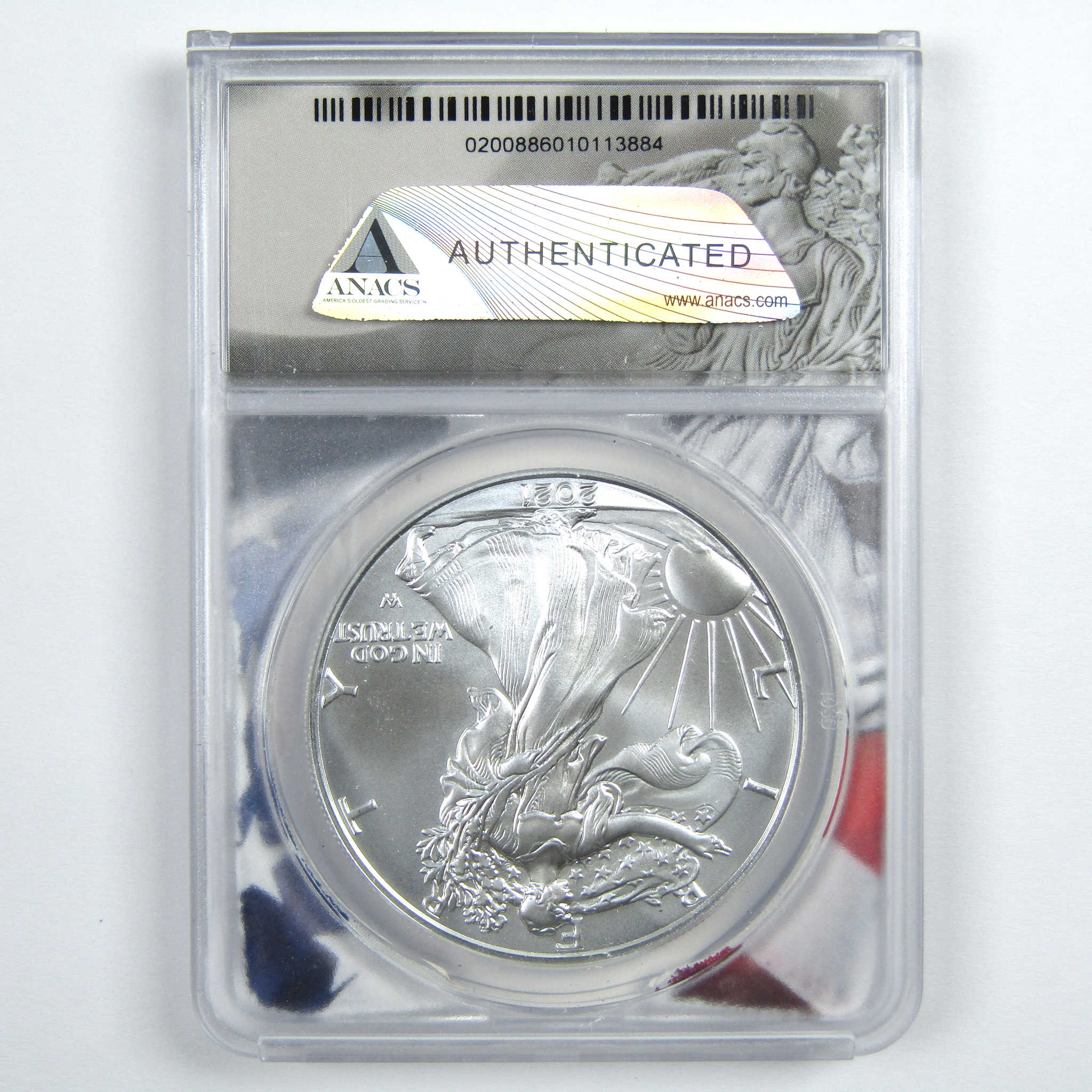 2021 (S) Type 2 American Silver Eagle MS 70 ANACS $1 SKU:CPC7836