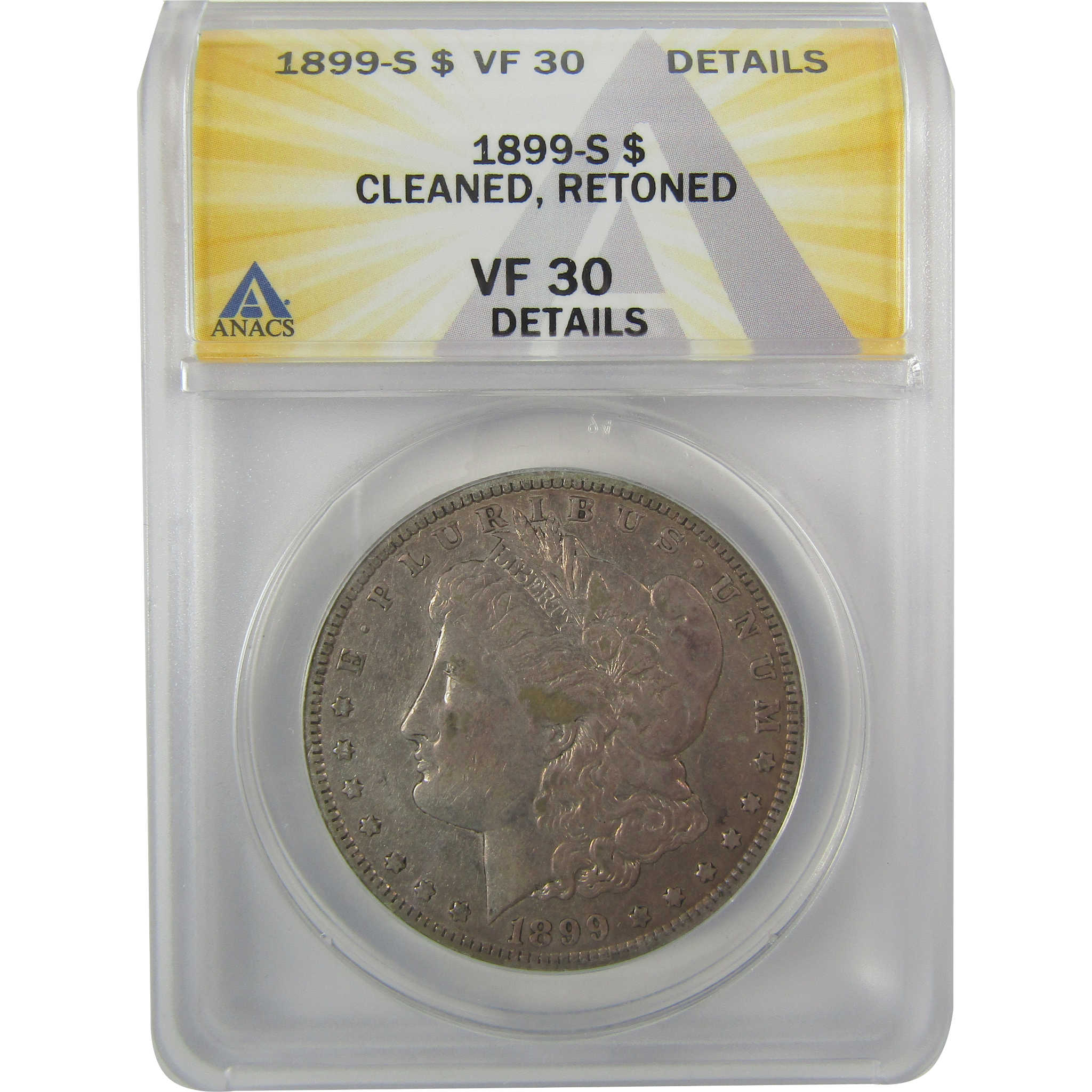 1899 S Morgan Dollar VF 30 Details ANACS Silver $1 Coin SKU:I19060 - Morgan coin - Morgan silver dollar - Morgan silver dollar for sale - Profile Coins &amp; Collectibles