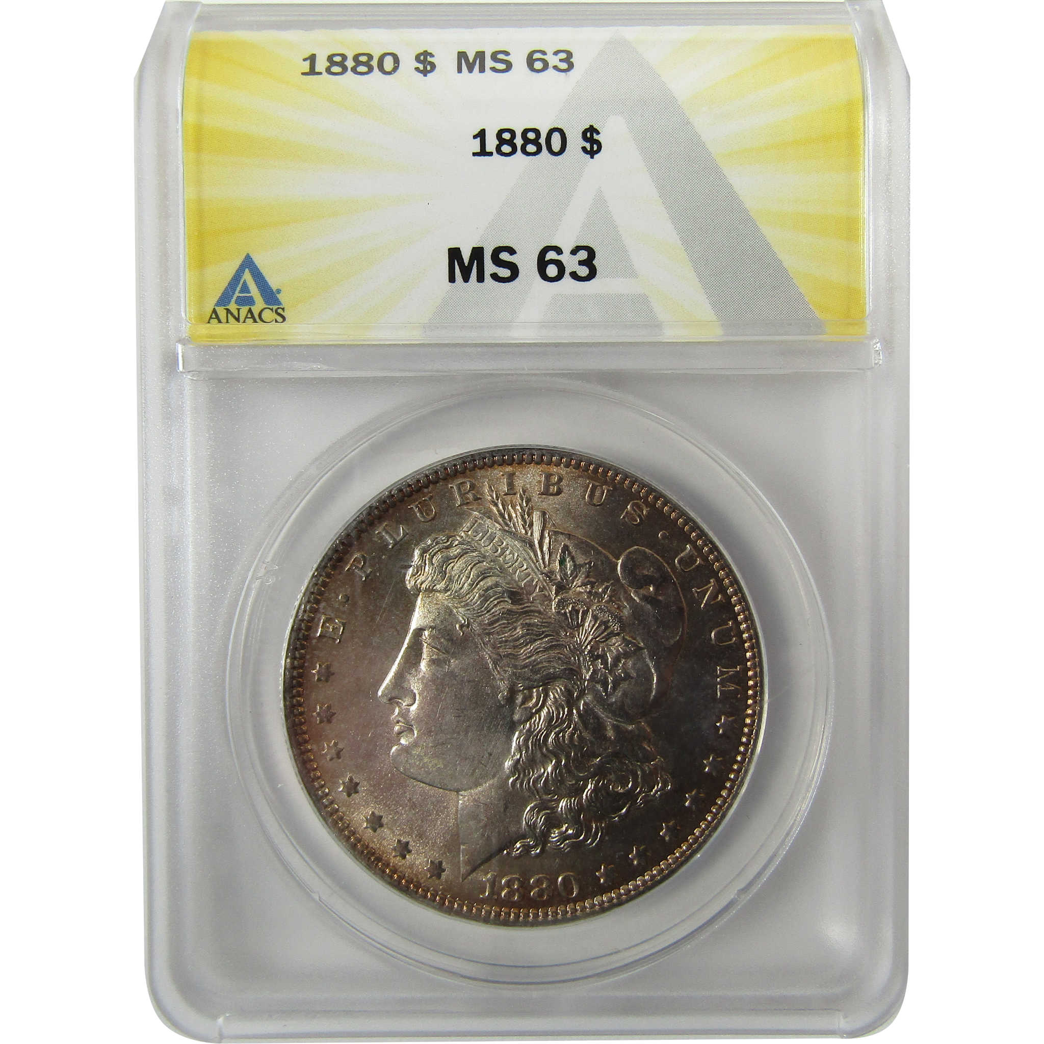 1880 Morgan Silver Dollar MS 63 ANACS Uncirculated $1 Coin SKU:I28484