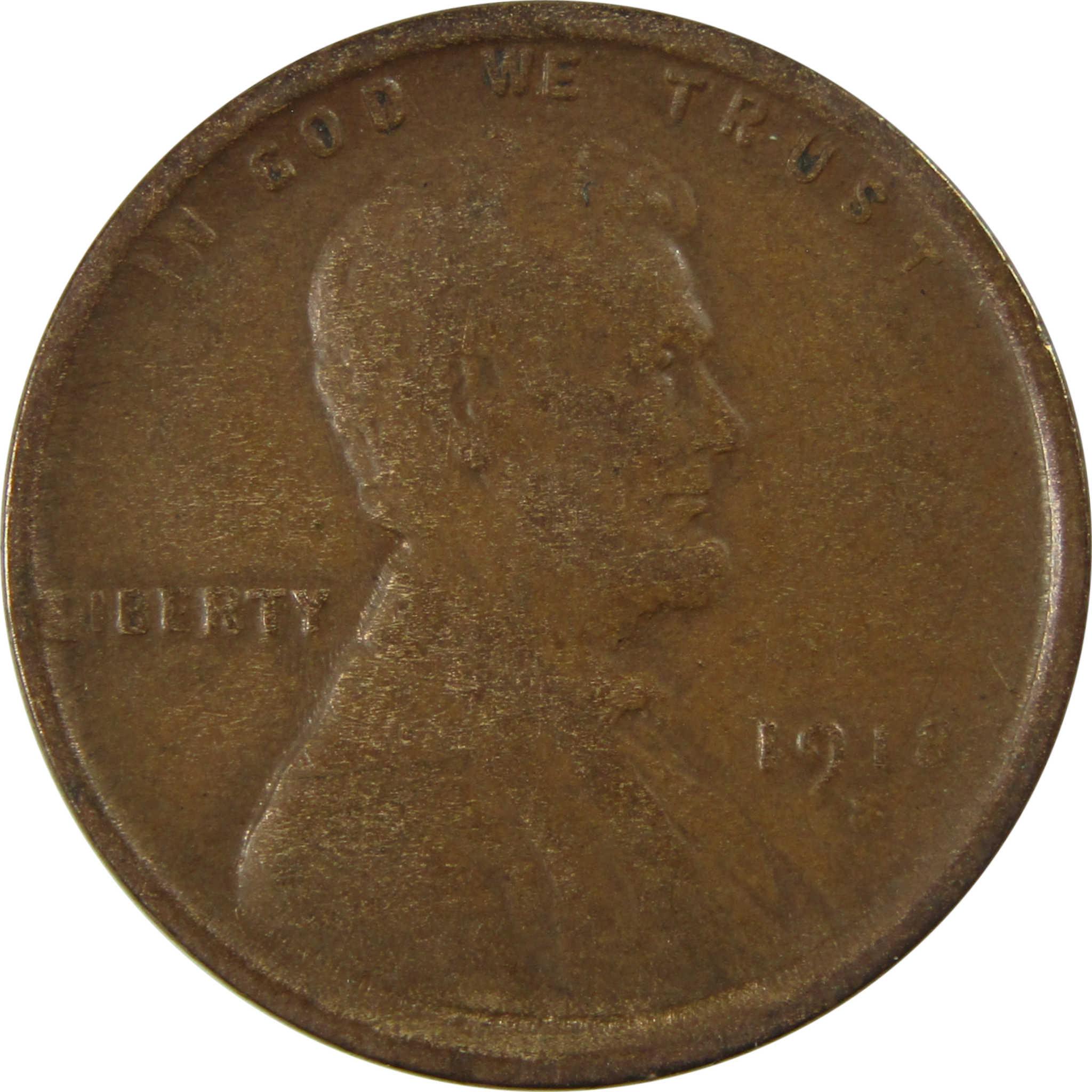 1918 S Lincoln Wheat Cent VF Very Fine Penny 1c Coin SKU:I25858