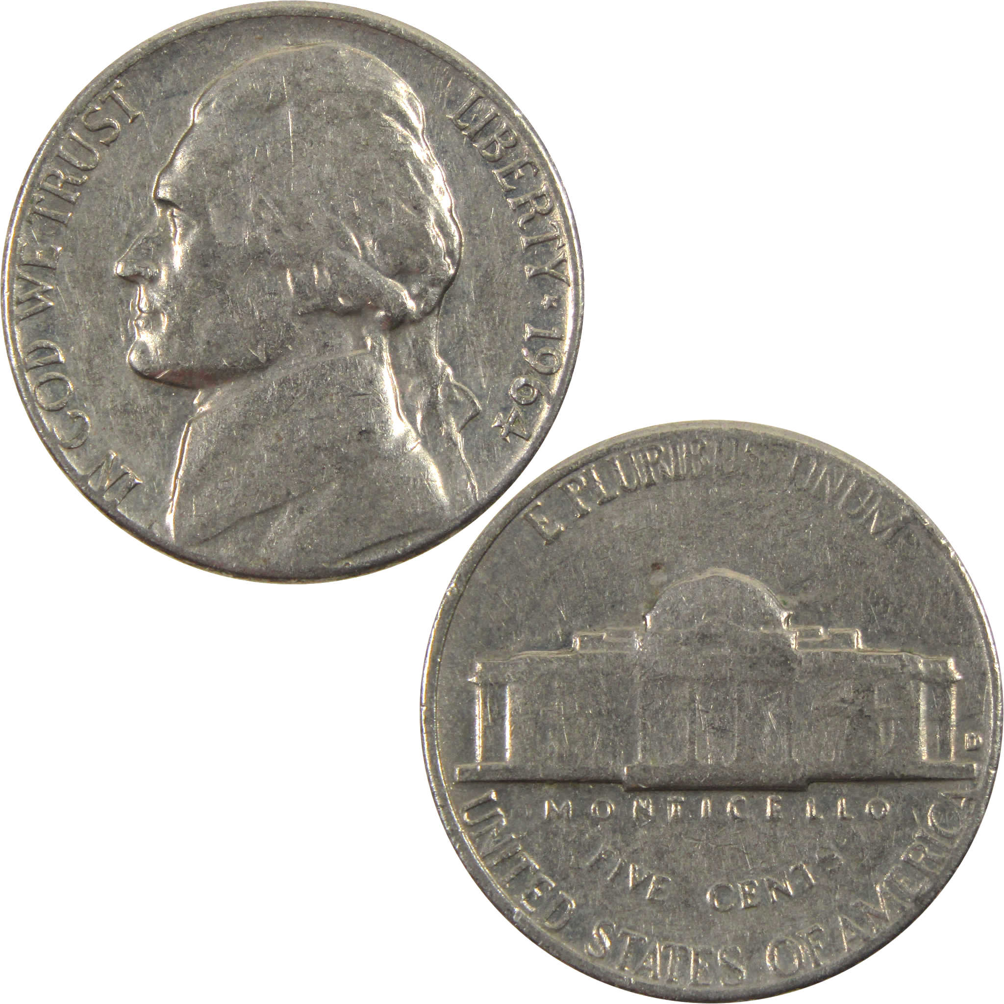 1964 D Jefferson Nickel AG About Good 5c Coin