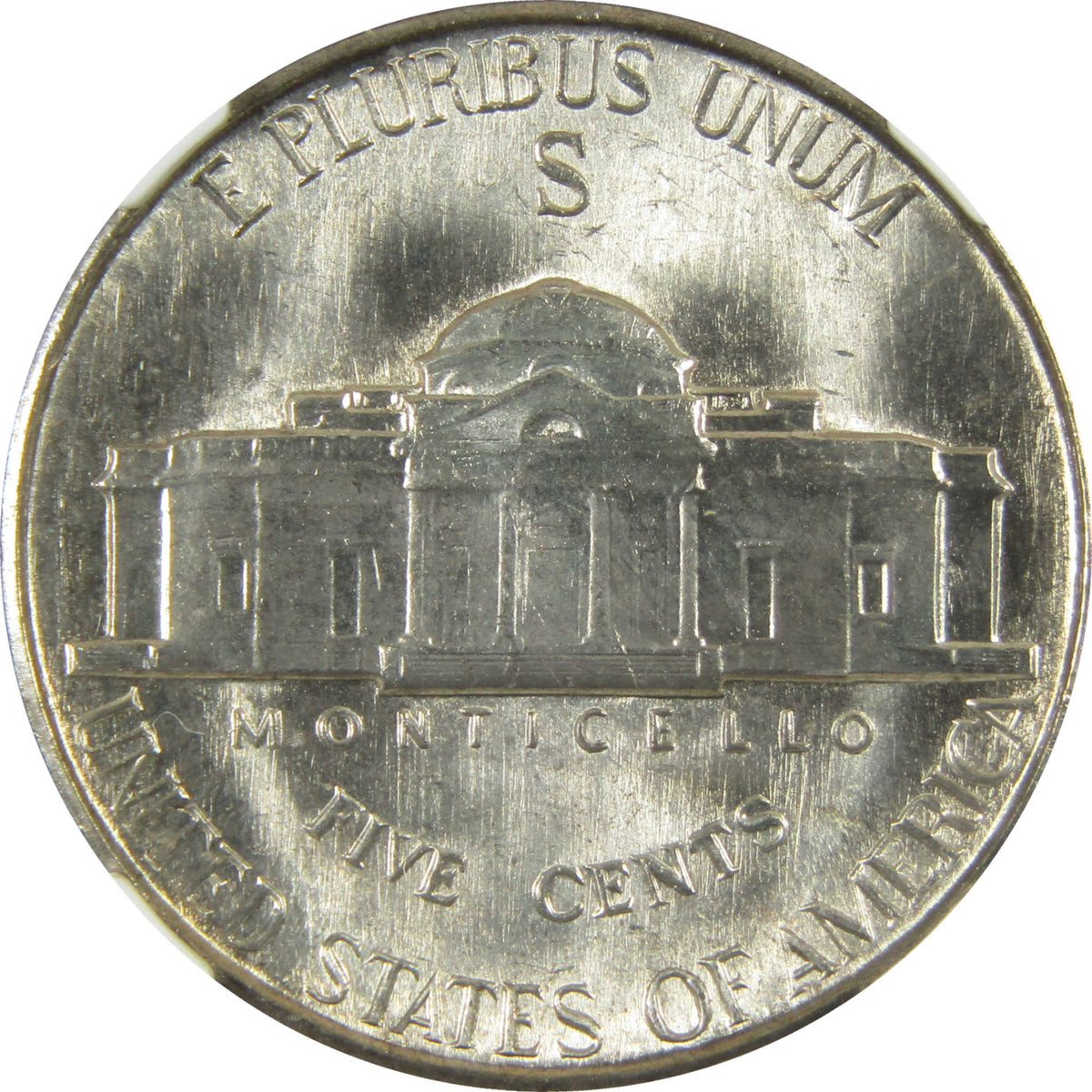 1945 S Jefferson Wartime Silver Nickel MS 67 NGC 5c Coin SKU:I28725