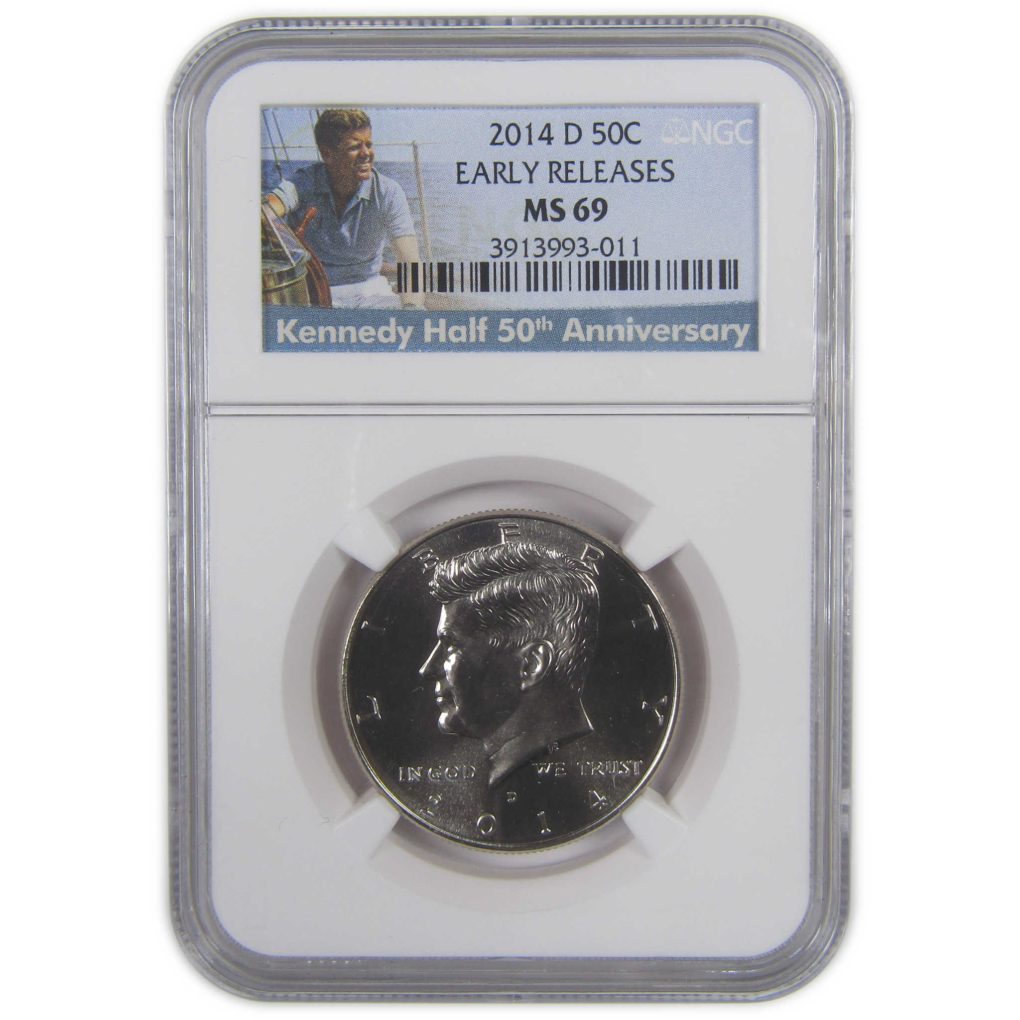 2014 D Kennedy Half Dollar MS 69 NGC Clad Early Releases SKU:CPC9750