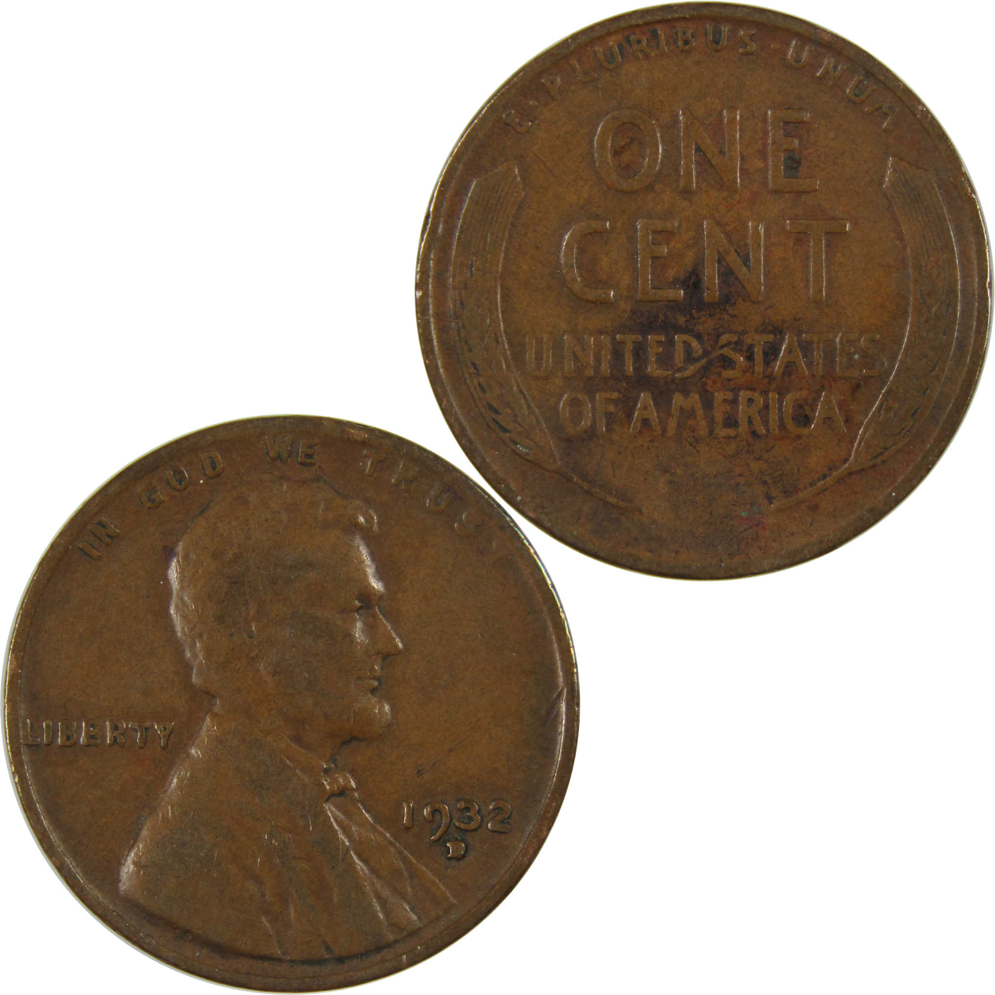 1932 D Lincoln Wheat Cent F Fine Penny 1c Coin Collectible SKU:I27124