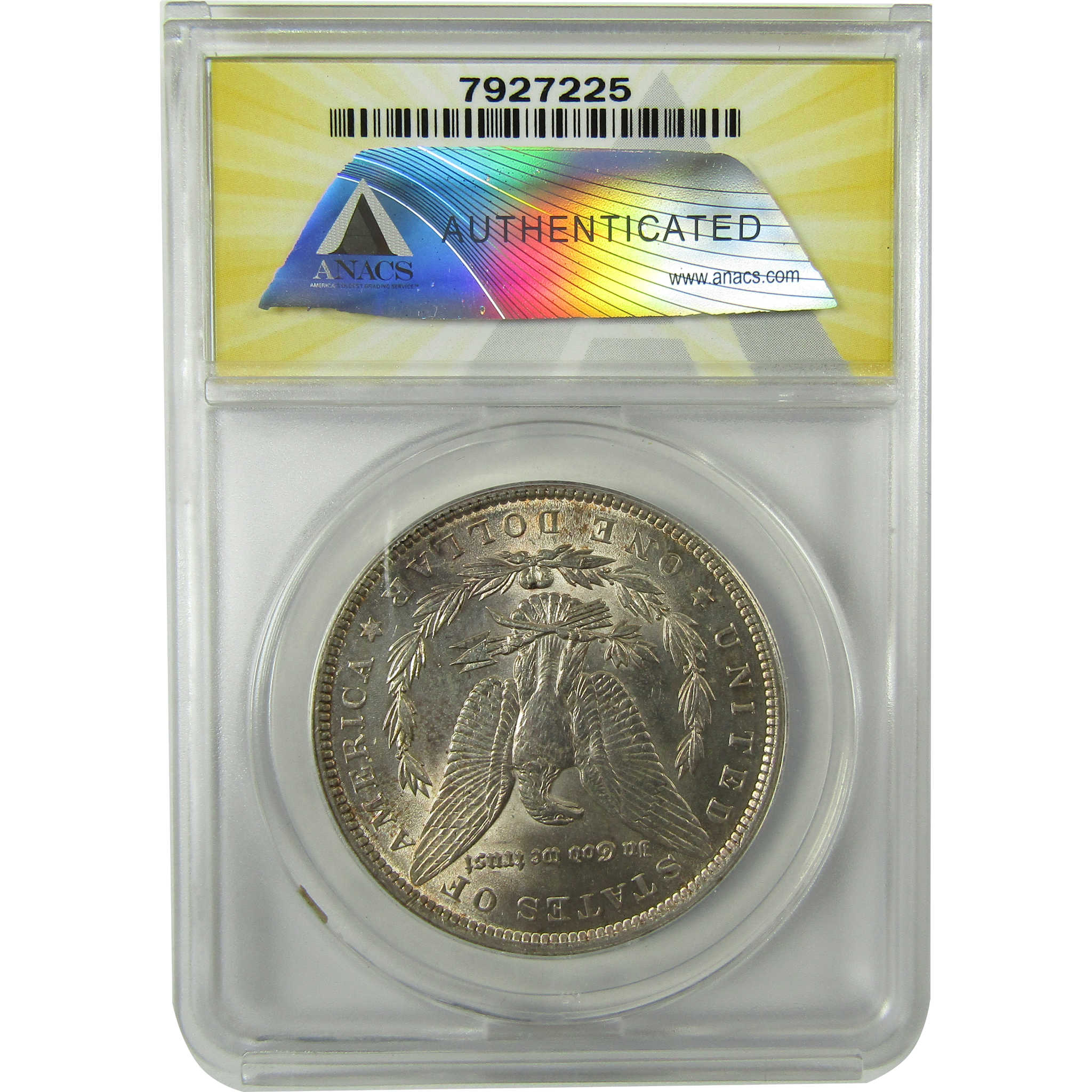 1890 Morgan Silver Dollar MS 63 ANACS Uncirculated $1 Coin SKU:I28460