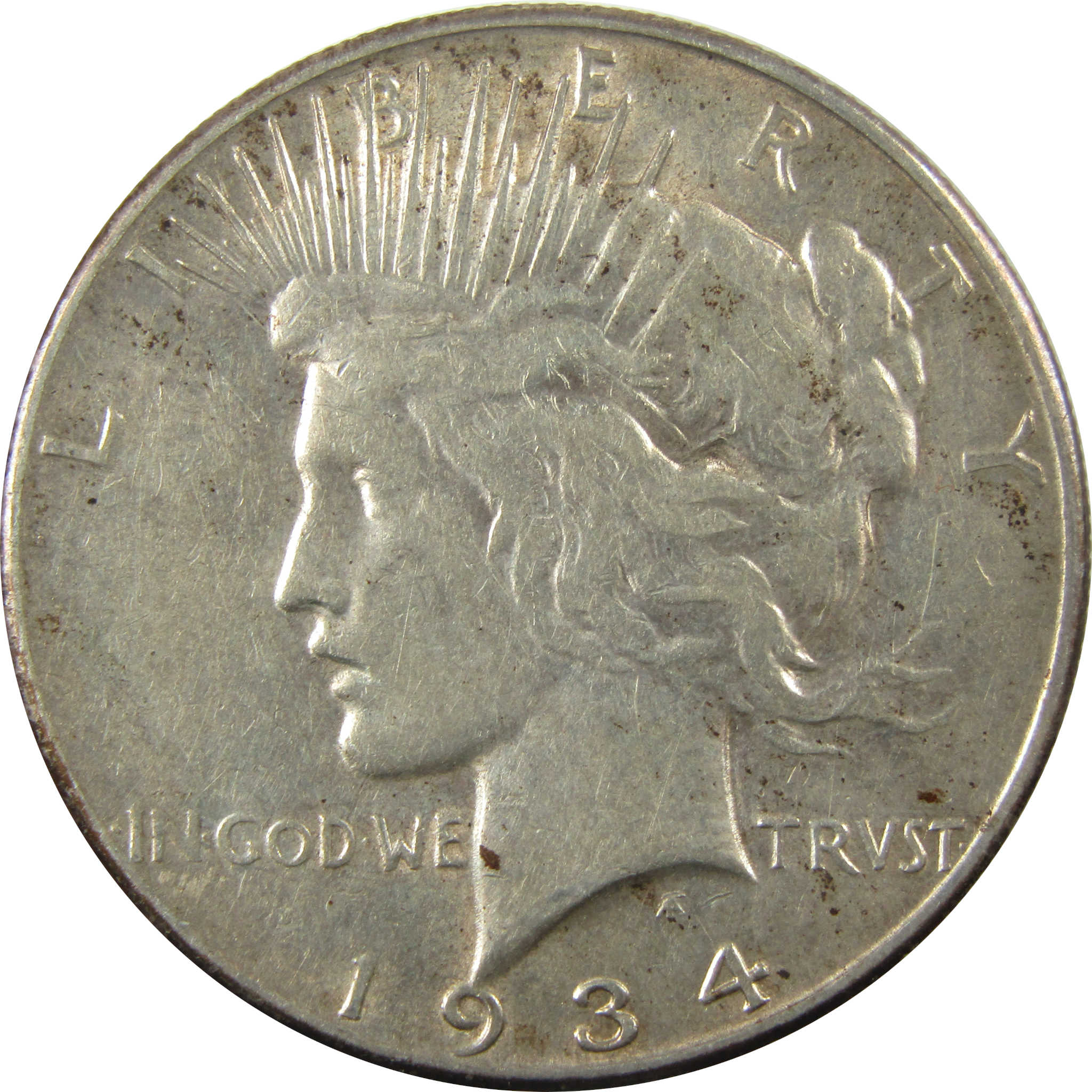 1934 S Peace Silver Dollar XF EF Extremely Fine $1 Coin SKU:I24768