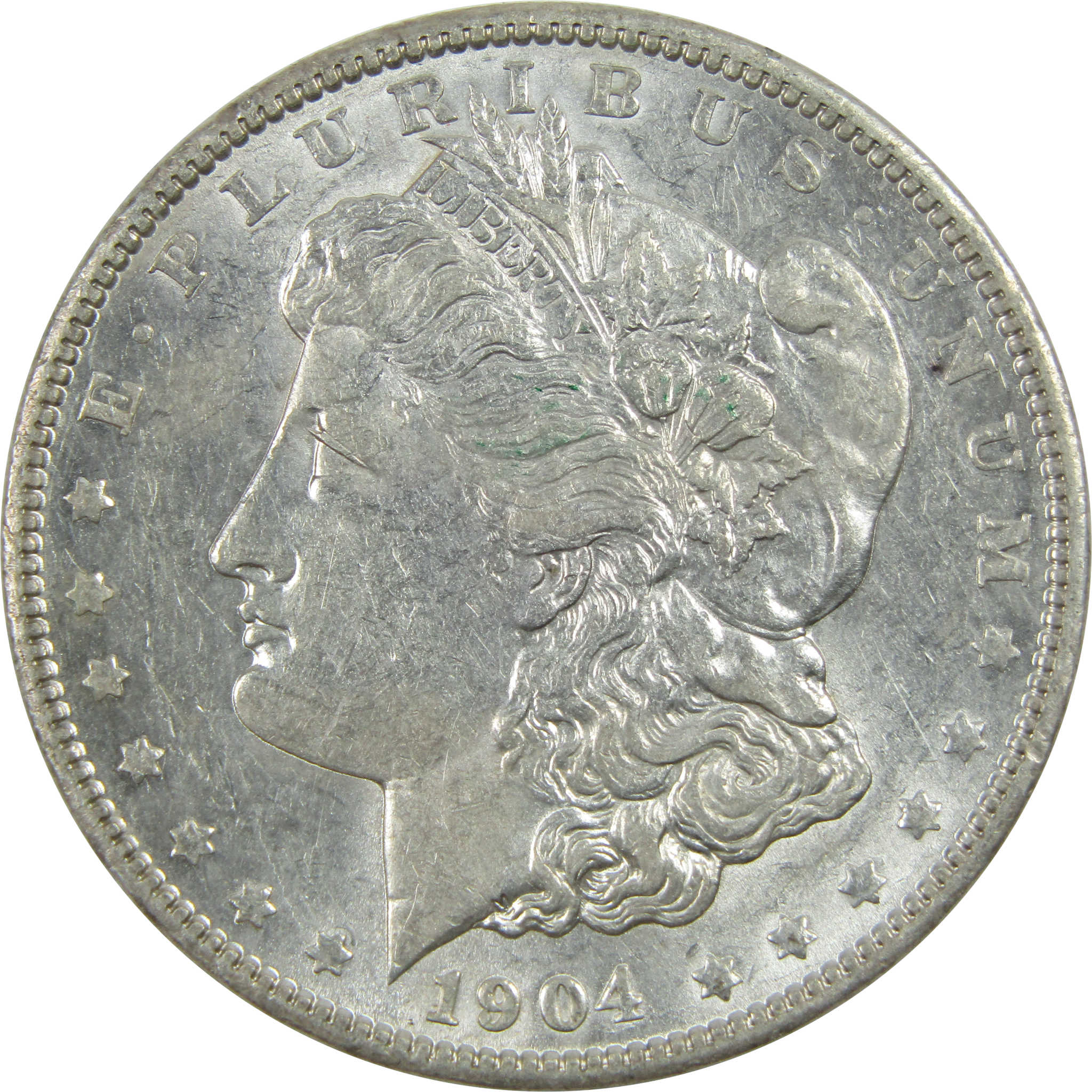 1904 Morgan Dollar AU About Uncirculated Silver $1 Coin SKU:I13368 - Morgan coin - Morgan silver dollar - Morgan silver dollar for sale - Profile Coins &amp; Collectibles
