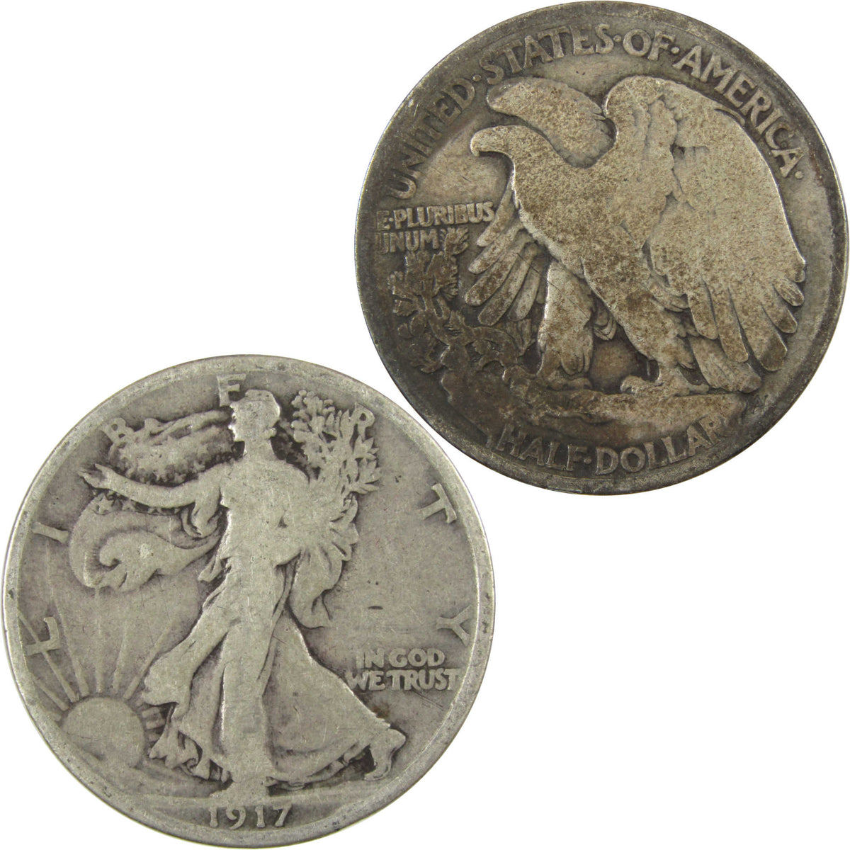 1917 Liberty Walking Silver Half Dollar VG Very Good Coin SKU:I29029