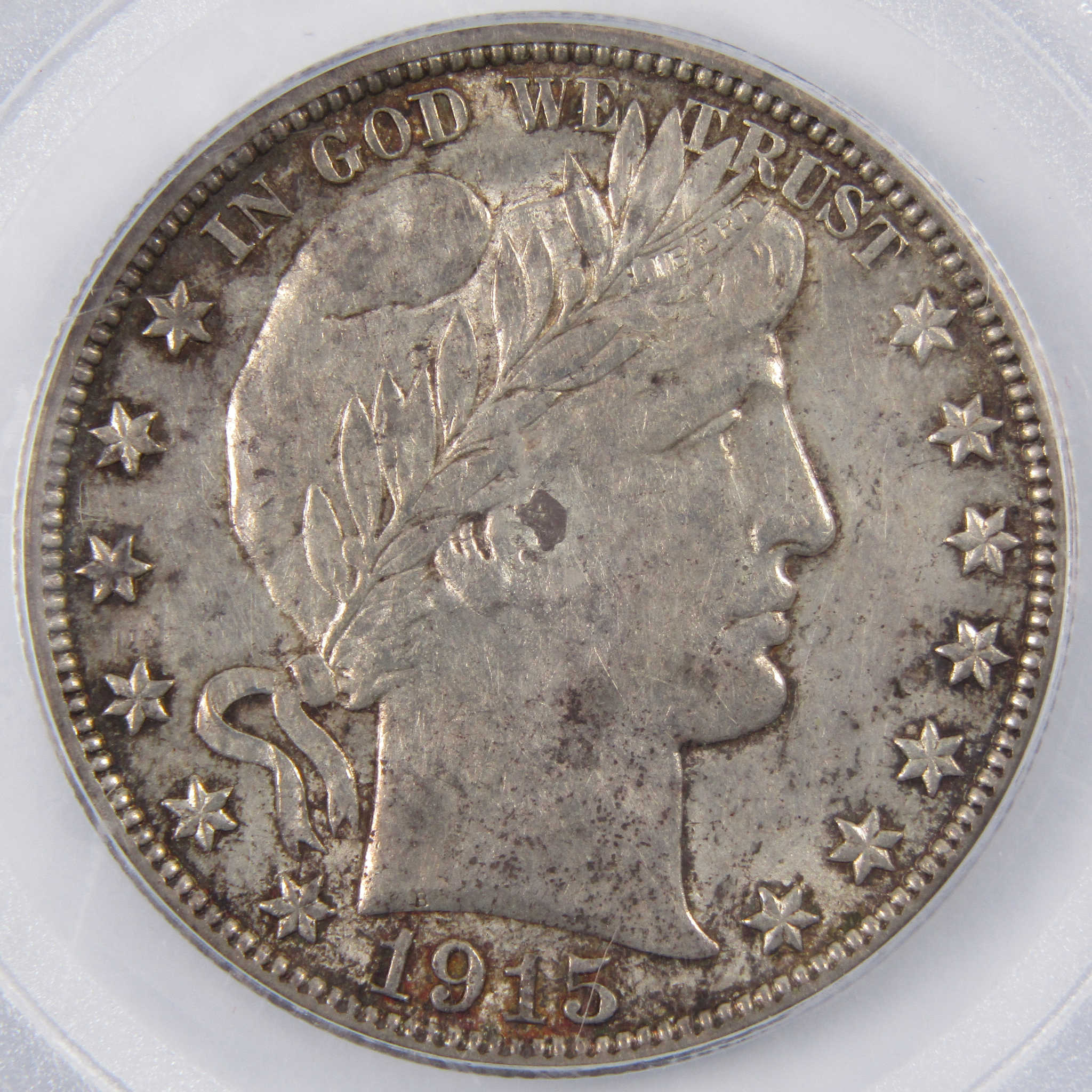 1915 S Barber Half Dollar AU 53 PCGS 90% Silver 50c Coin SKU:I10192