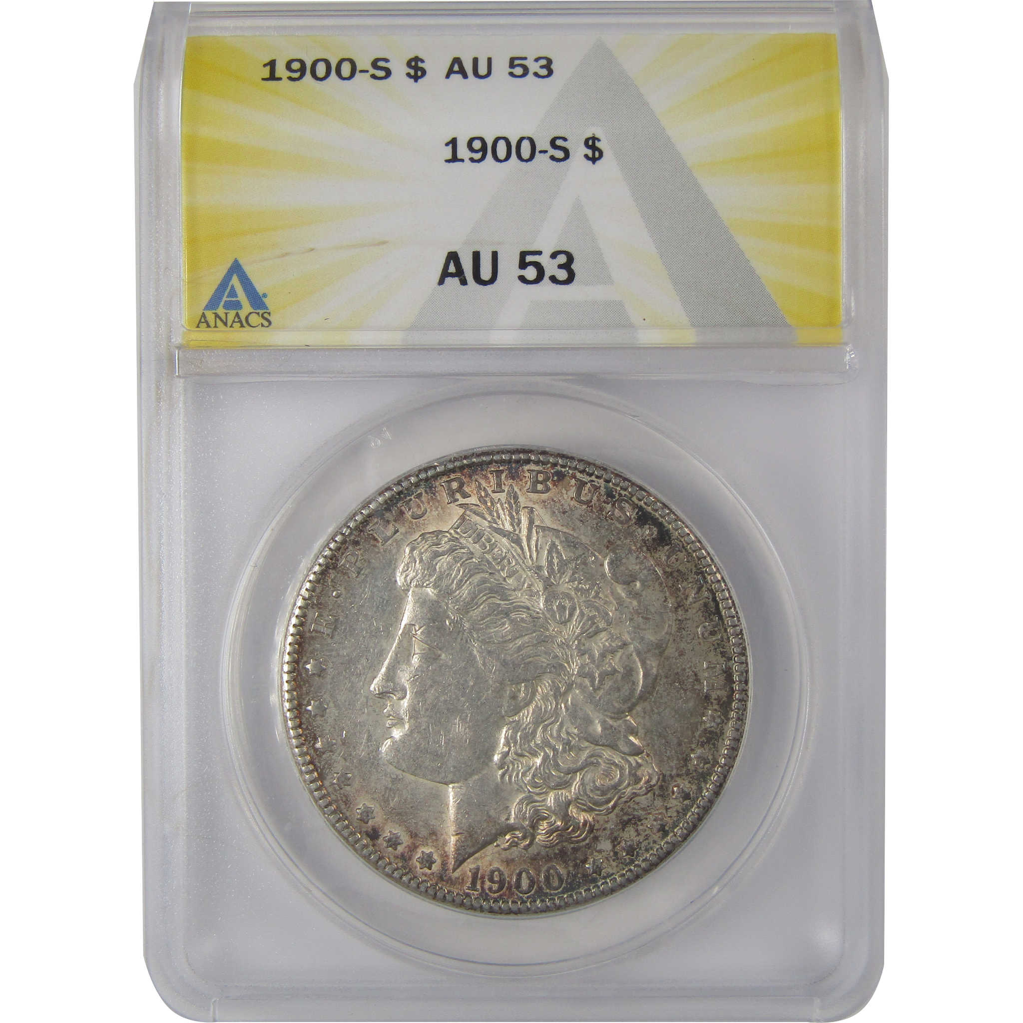 1900 S Morgan Dollar AU 53 ANACS Silver $1 Coin SKU:CP190 - Morgan coin - Morgan silver dollar - Morgan silver dollar for sale - Profile Coins &amp; Collectibles