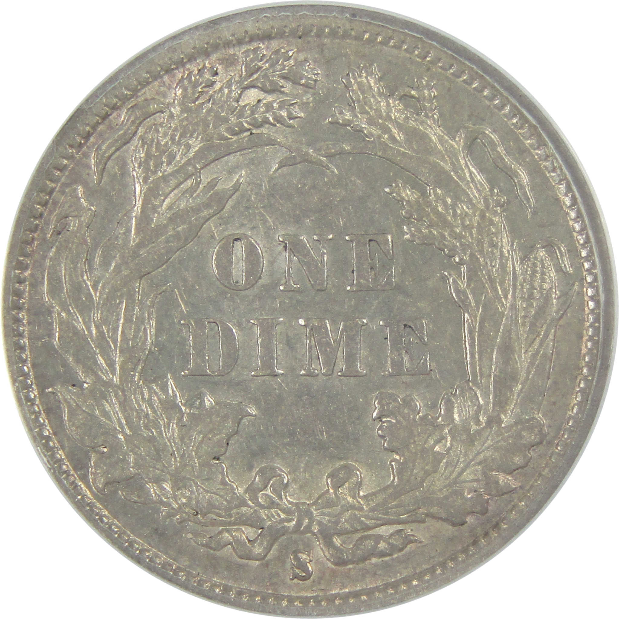 1887 S Seated Liberty Dime AU 50 ANACS Silver 10c Coin SKU:I16302