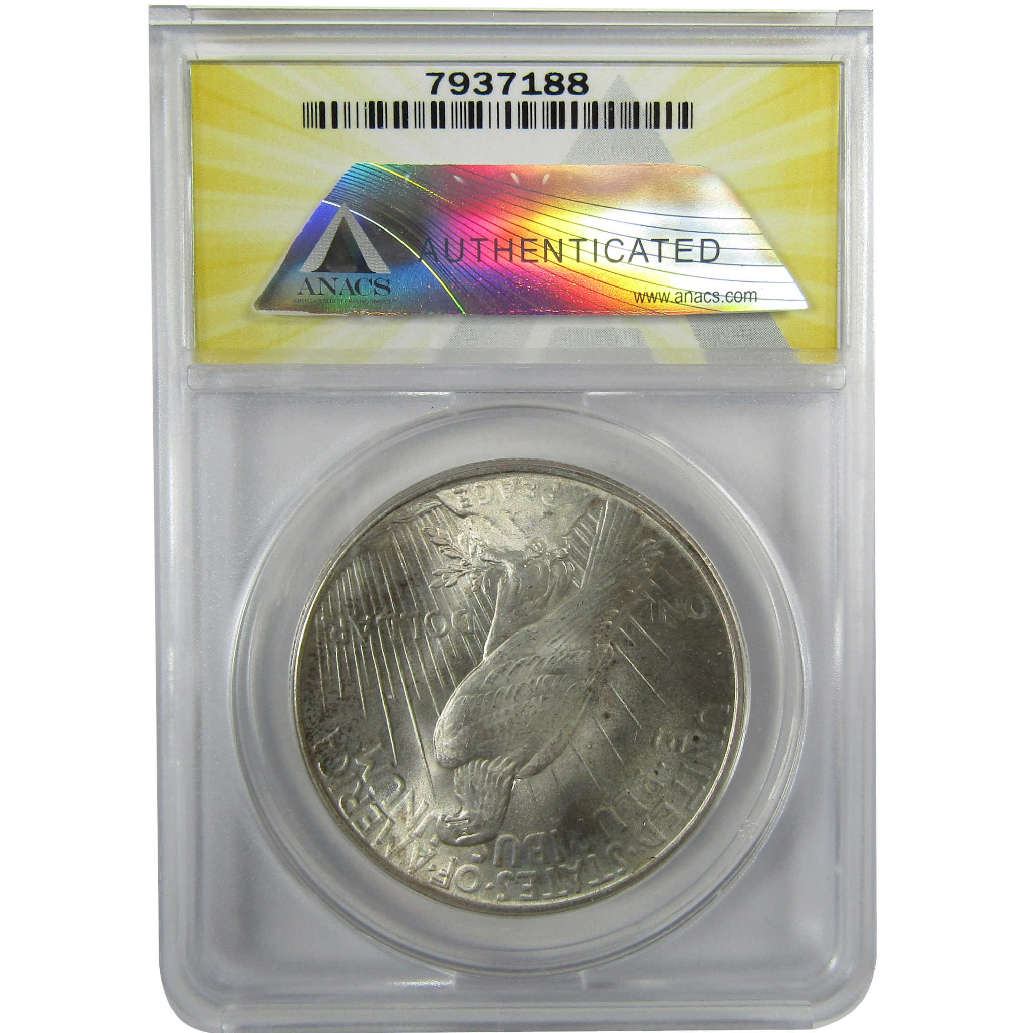 1925 Peace Silver Dollar MS 65 ANACS Uncirculated $1 Coin SKU:I28067