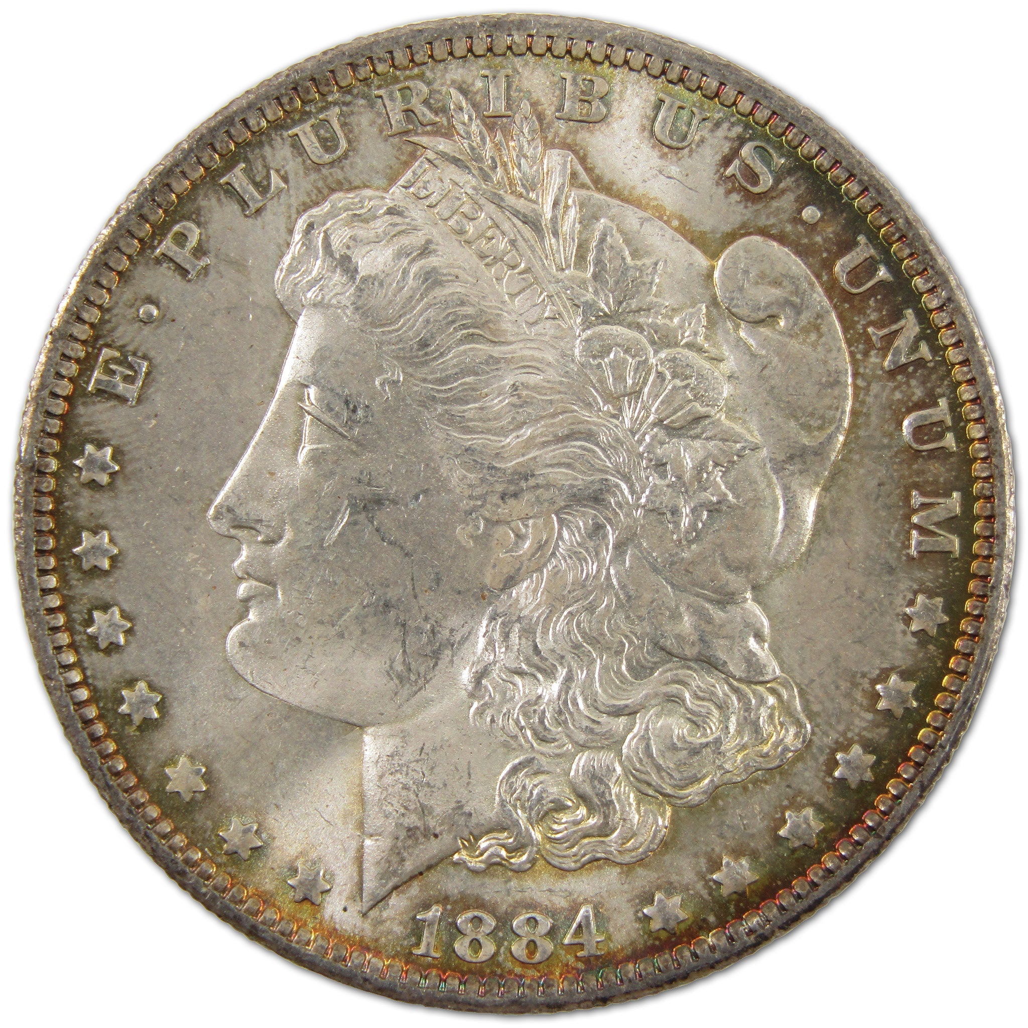 1884 O Morgan Dollar BU Uncirculated Silver $1 Coin Toned SKU:I10611