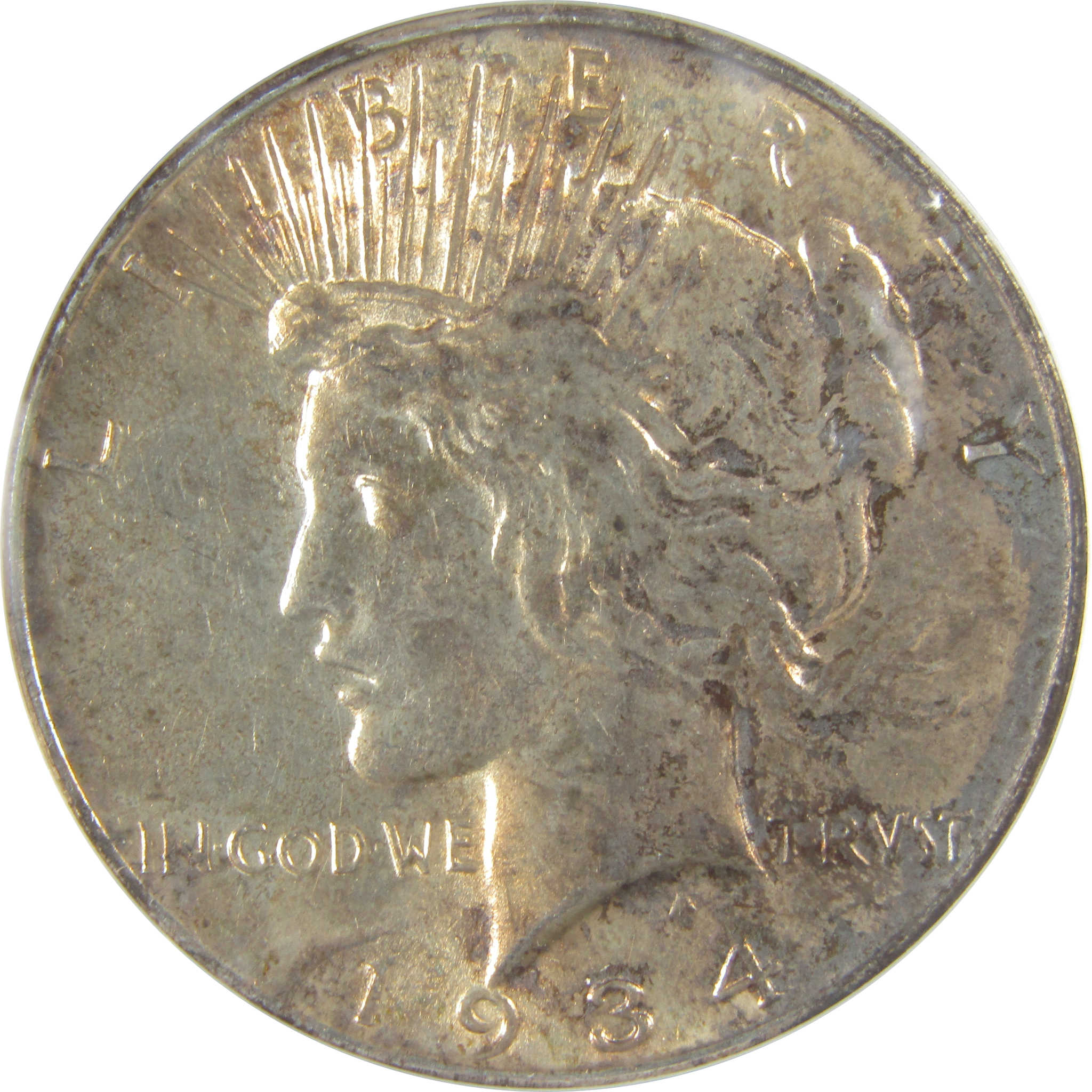 1934 Peace Dollar MS 60 Details ANACS Silver Uncirculated SKU:I21549